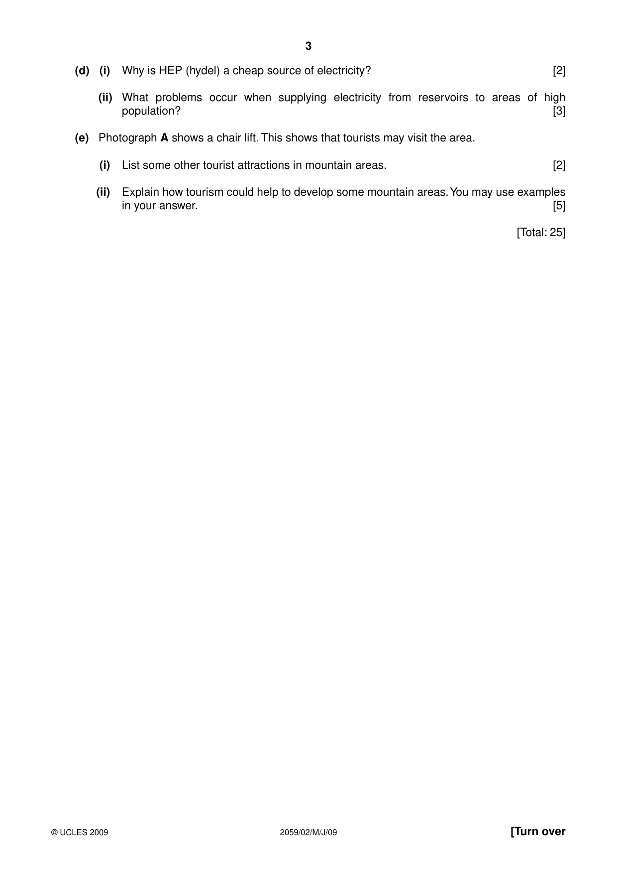 Cambridge IGCSE Pakistan Studies 0448 2009 May/June Paper 2 · Variant 1 question paper, page 3 of 8