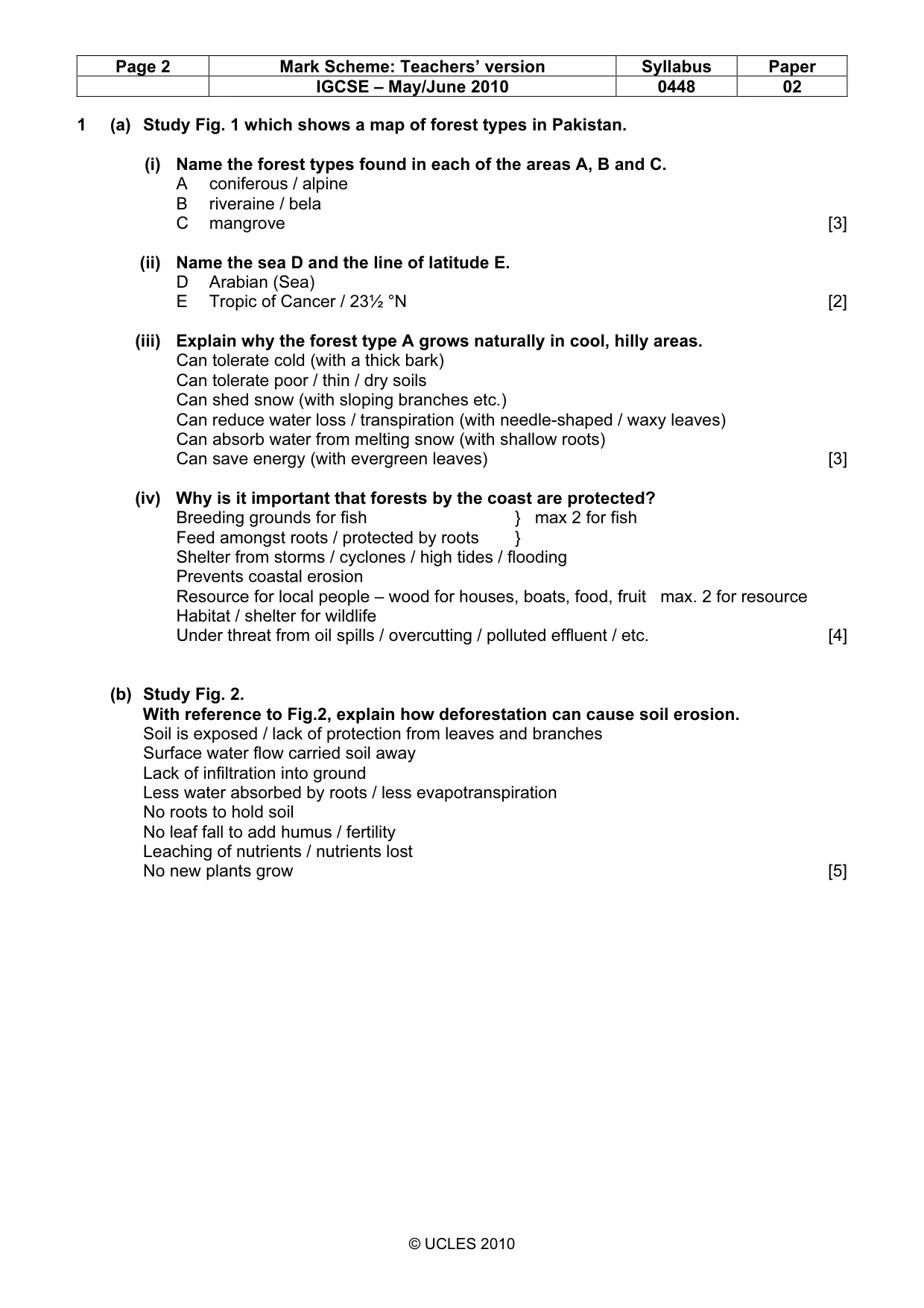Mark scheme, page 2 of 11