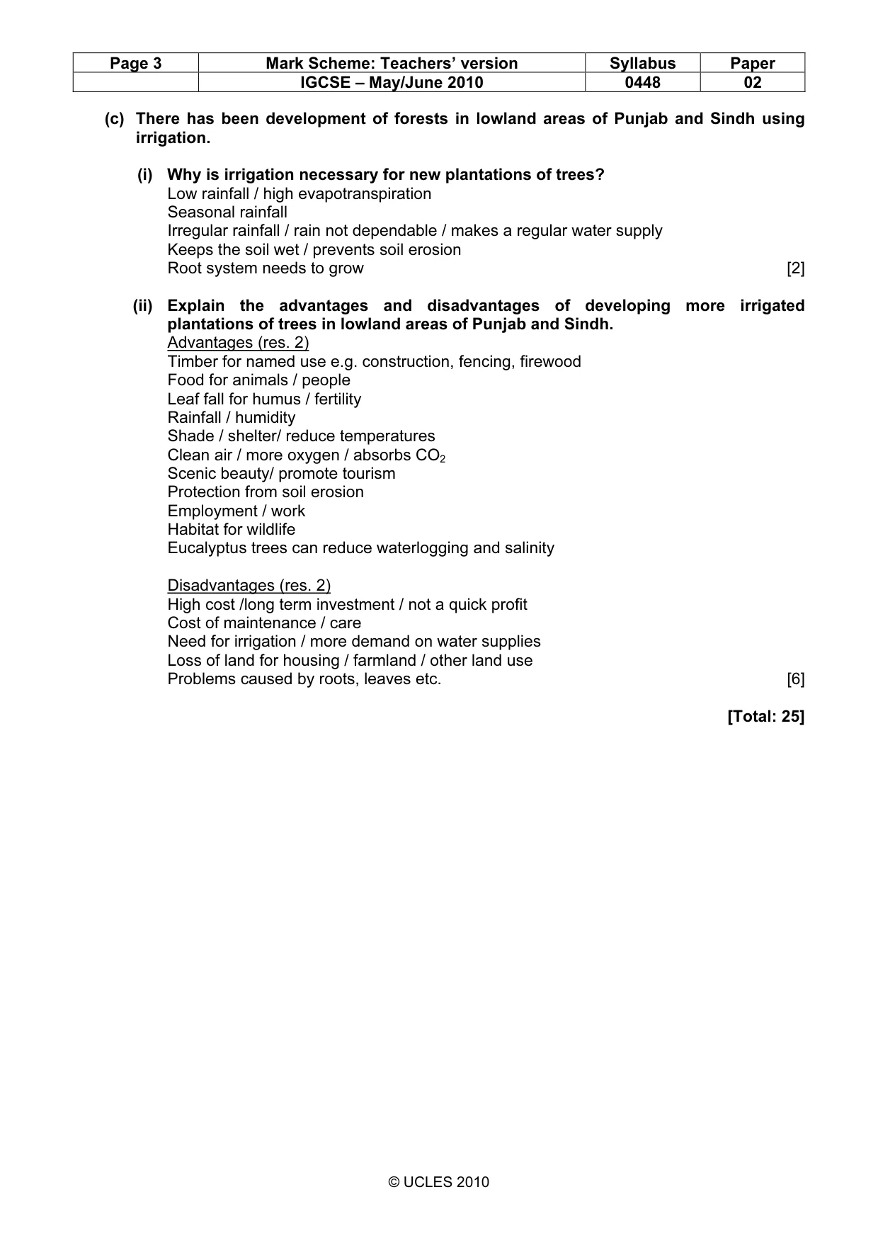 Mark scheme, page 3 of 11