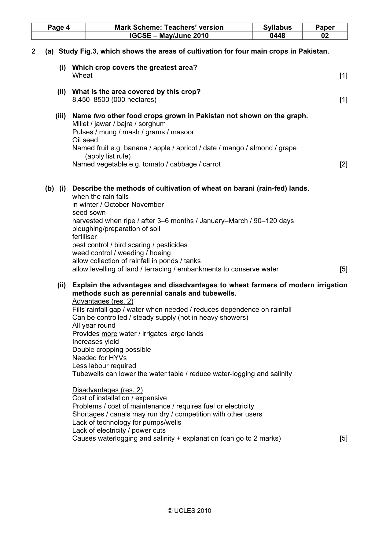 Mark scheme, page 4 of 11