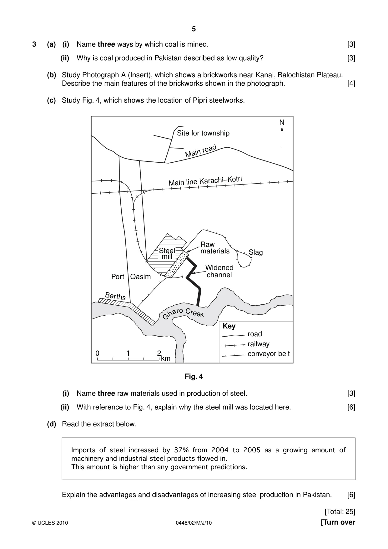 Cambridge IGCSE Pakistan Studies 0448 2010 May/June Paper 2 · Variant 1 question paper, page 5 of 8