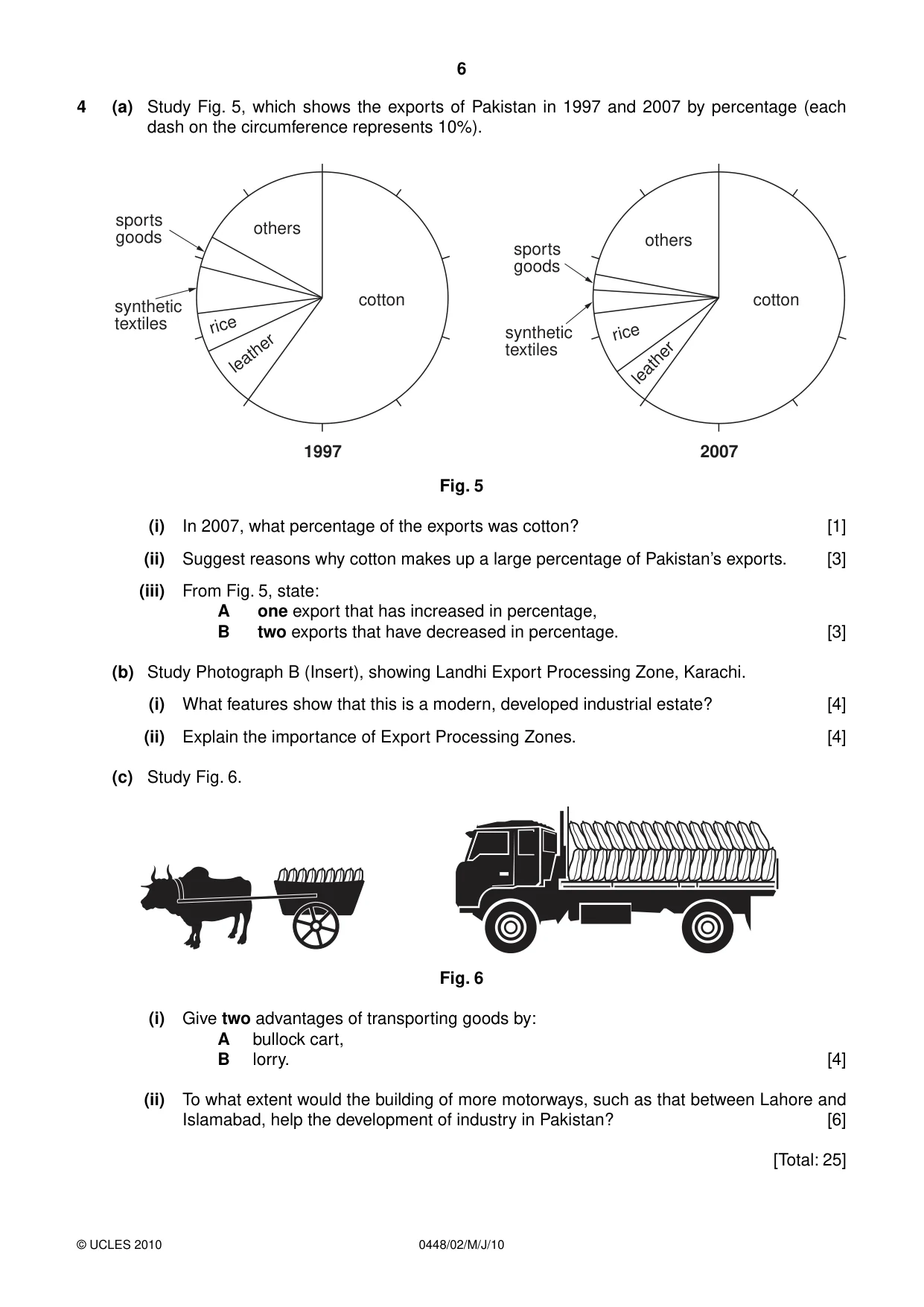 Cambridge IGCSE Pakistan Studies 0448 2010 May/June Paper 2 · Variant 1 question paper, page 6 of 8
