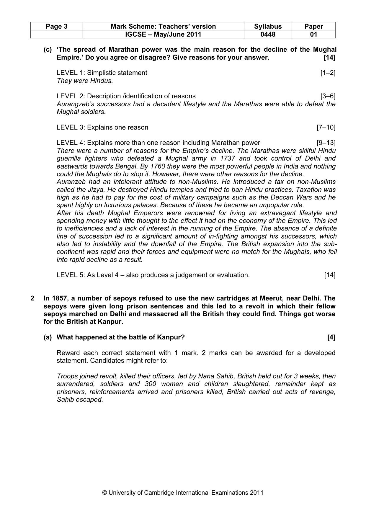 Mark scheme, page 3 of 10