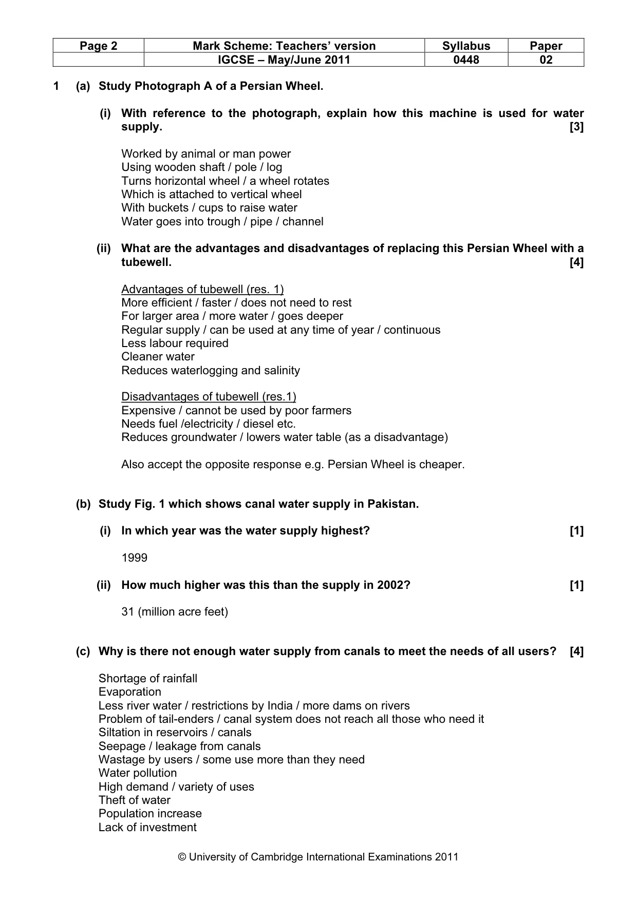 Mark scheme, page 2 of 11