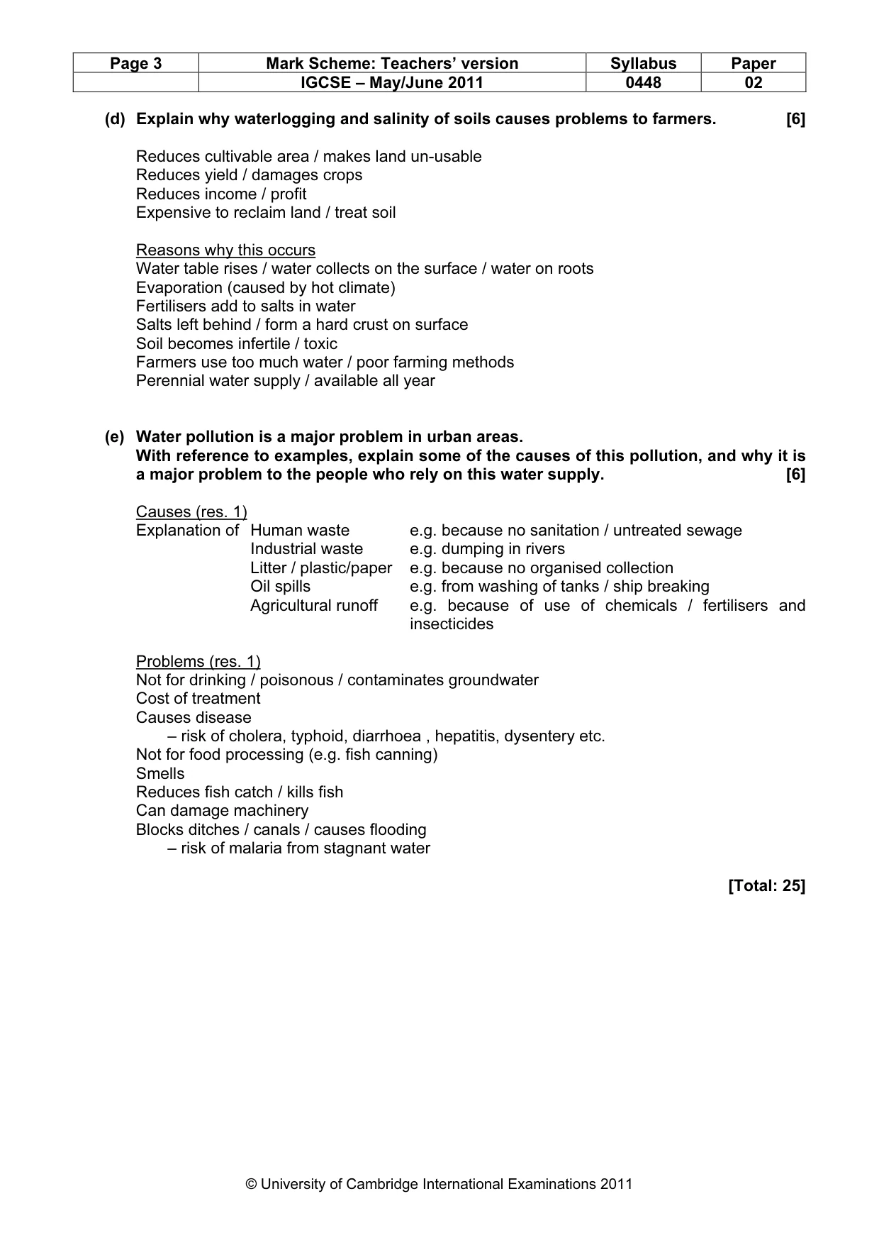 Mark scheme, page 3 of 11