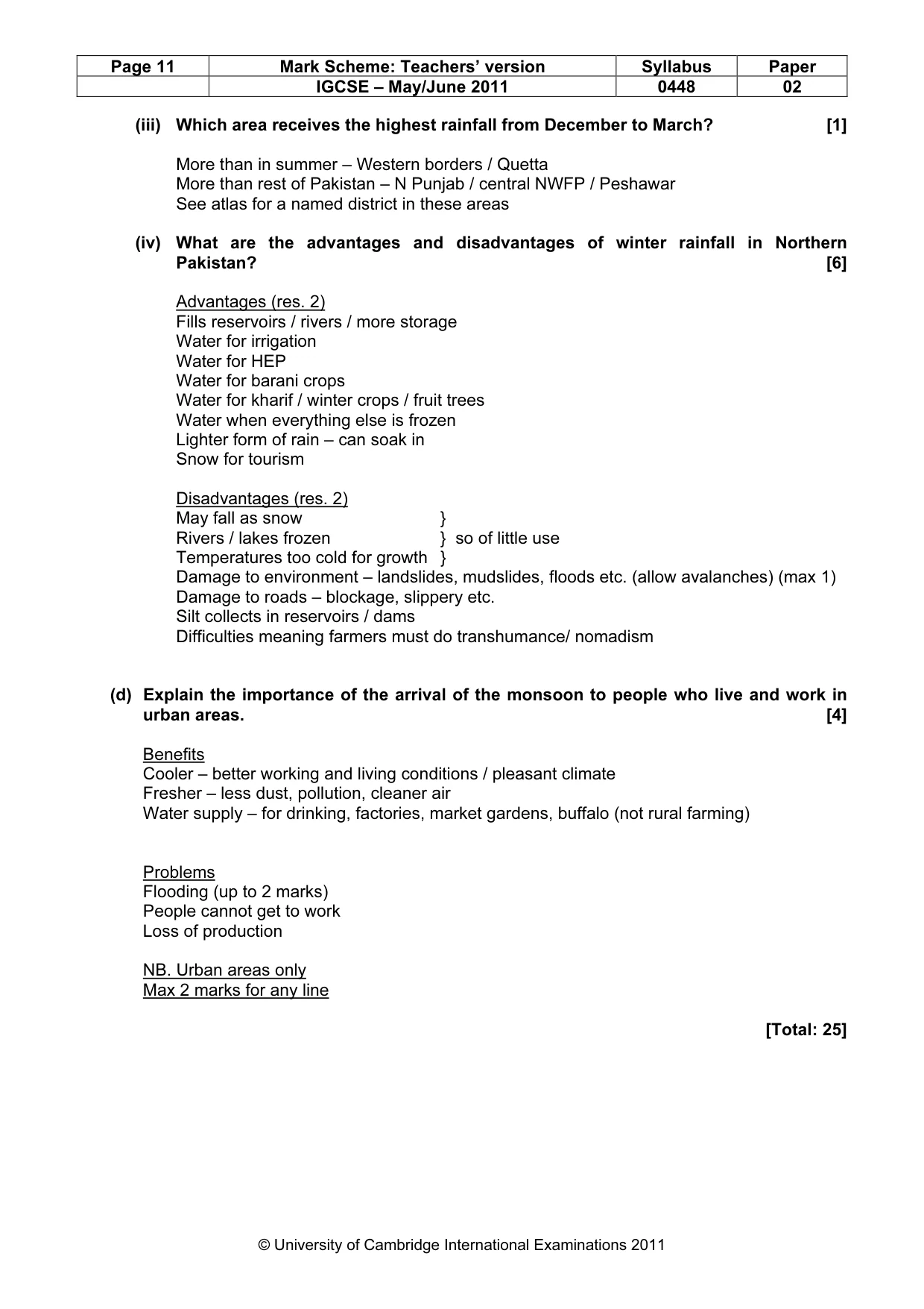 Mark scheme, page 11 of 11