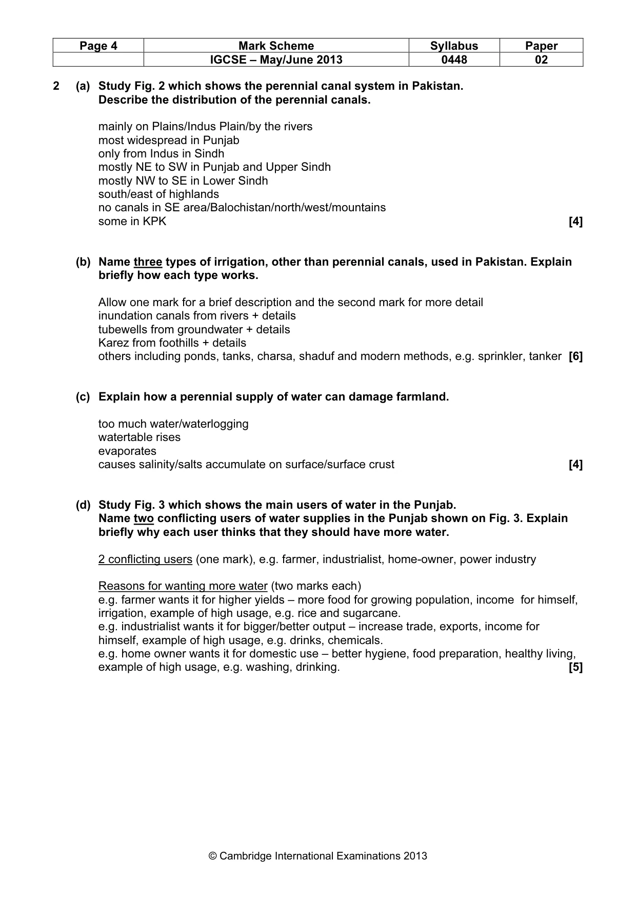 Mark scheme, page 5 of 12