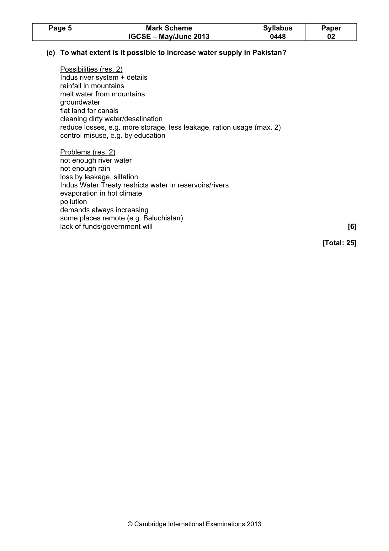 Mark scheme, page 6 of 12