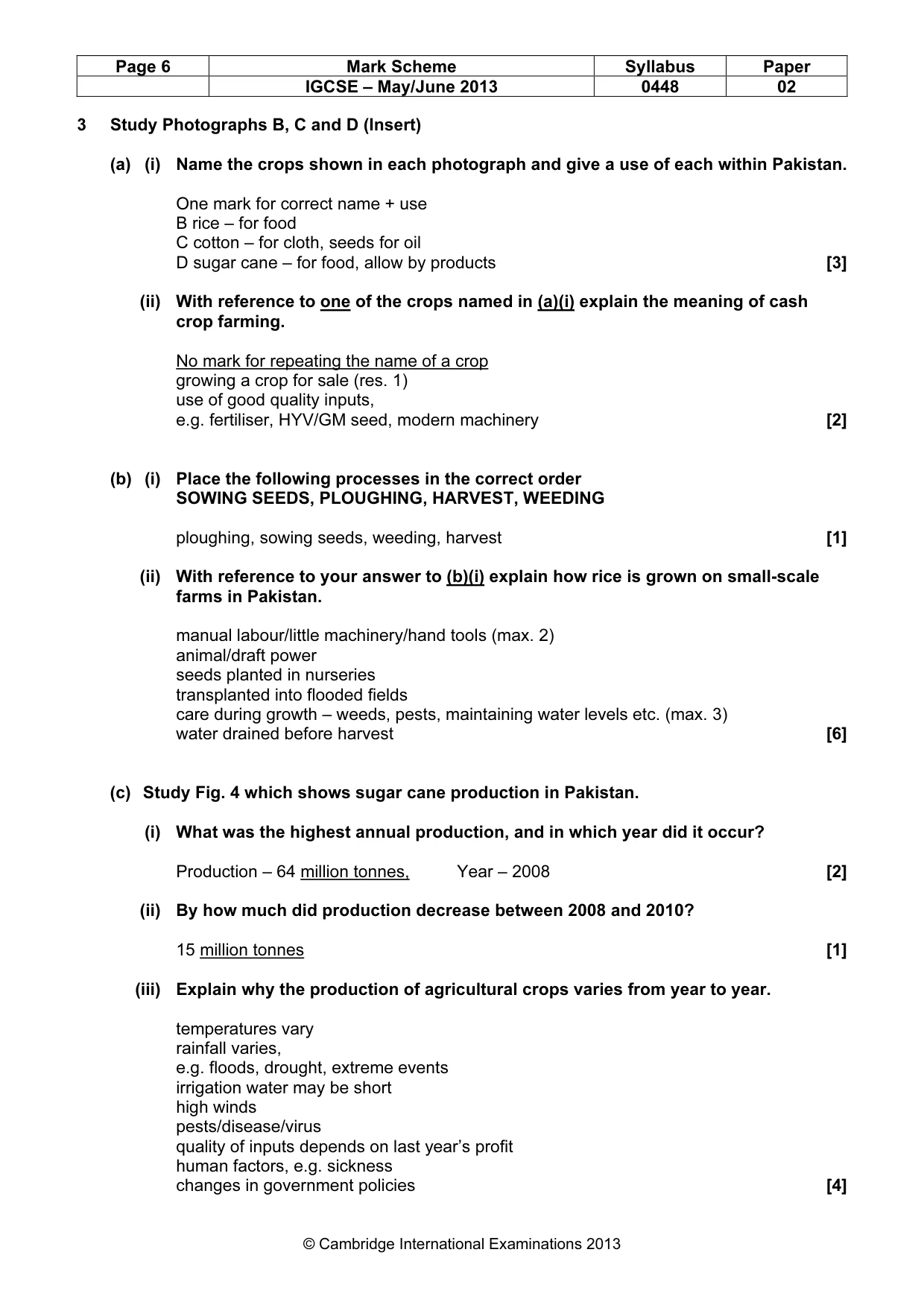 Mark scheme, page 7 of 12