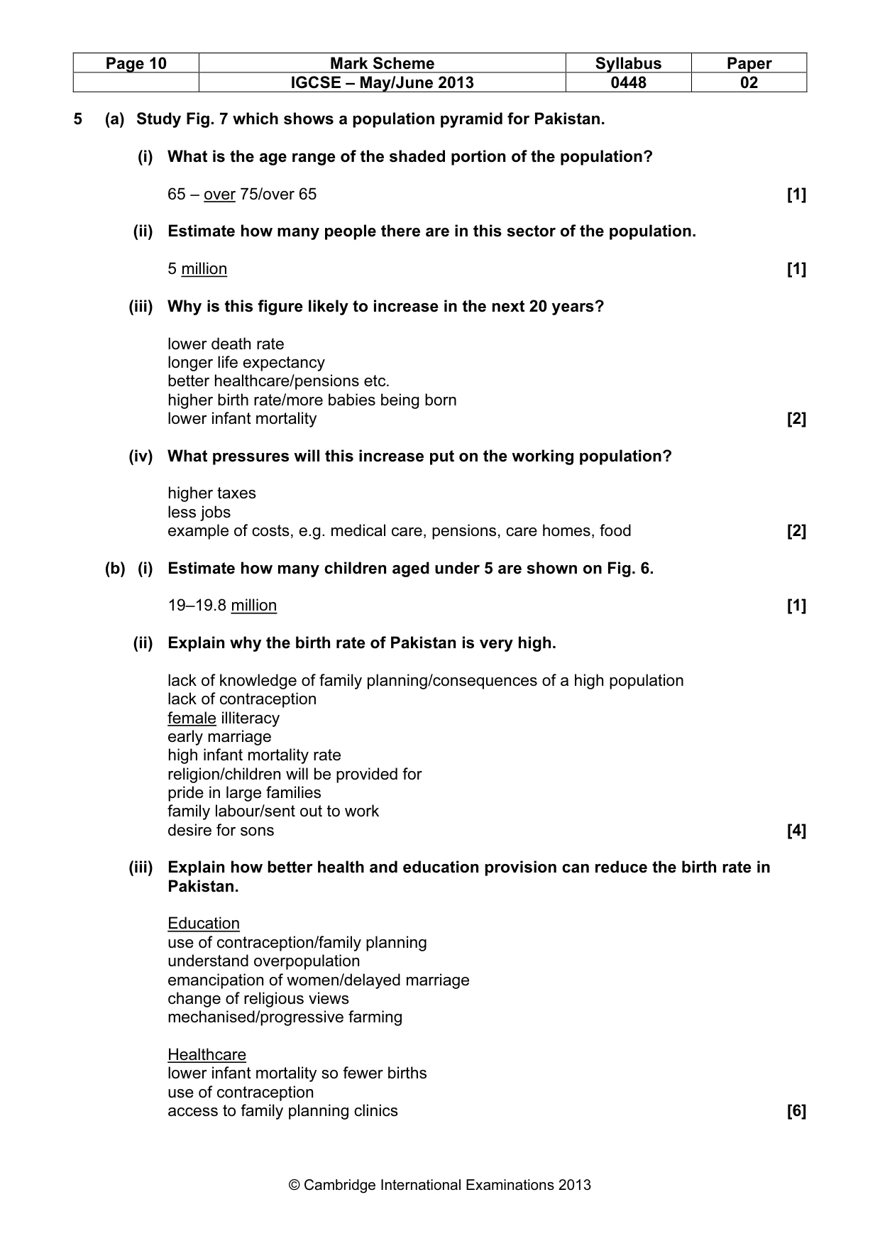 Mark scheme, page 11 of 12