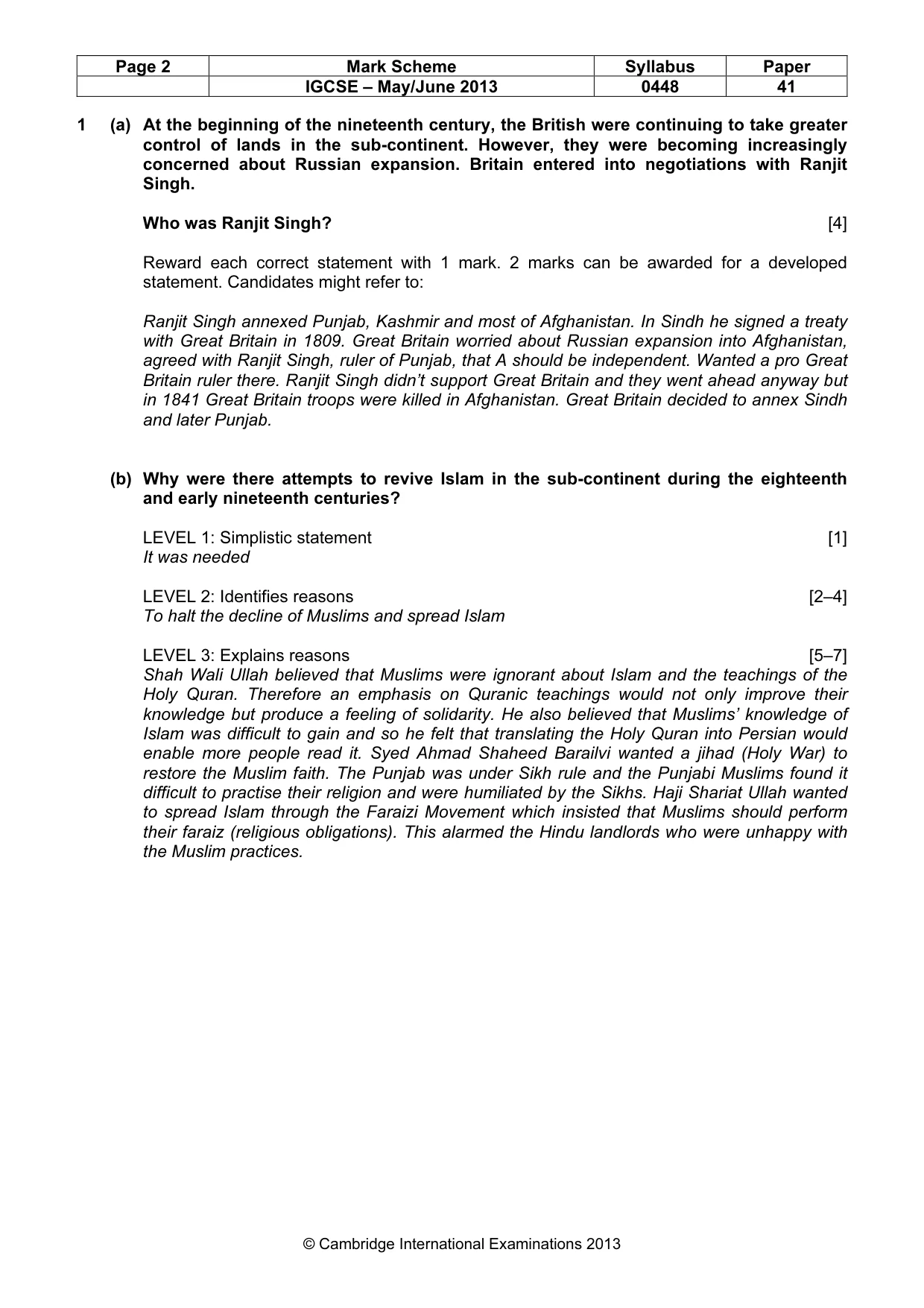 Mark scheme, page 3 of 11