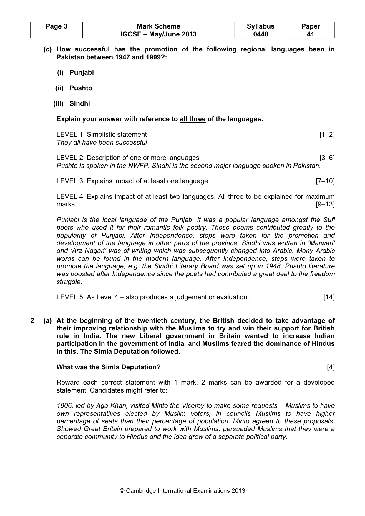 Mark scheme, page 4 of 11