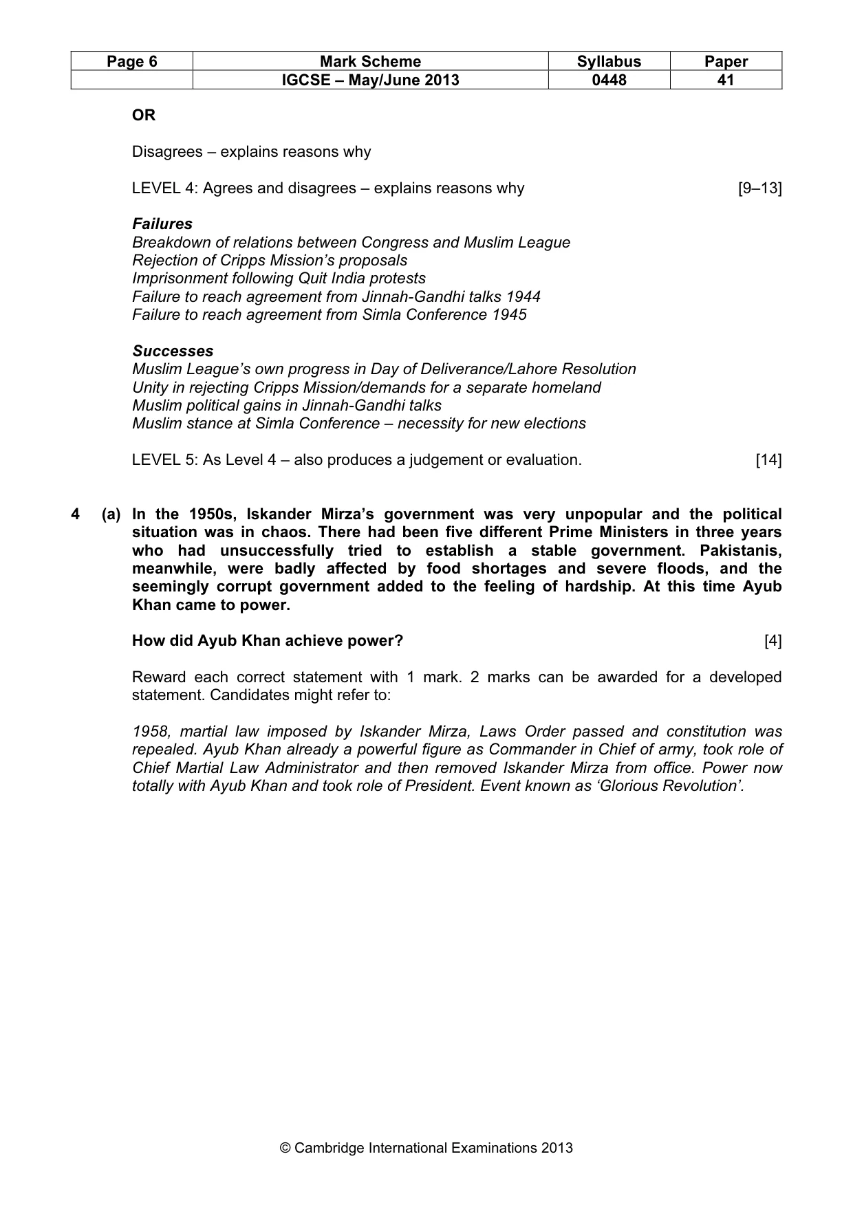 Mark scheme, page 7 of 11