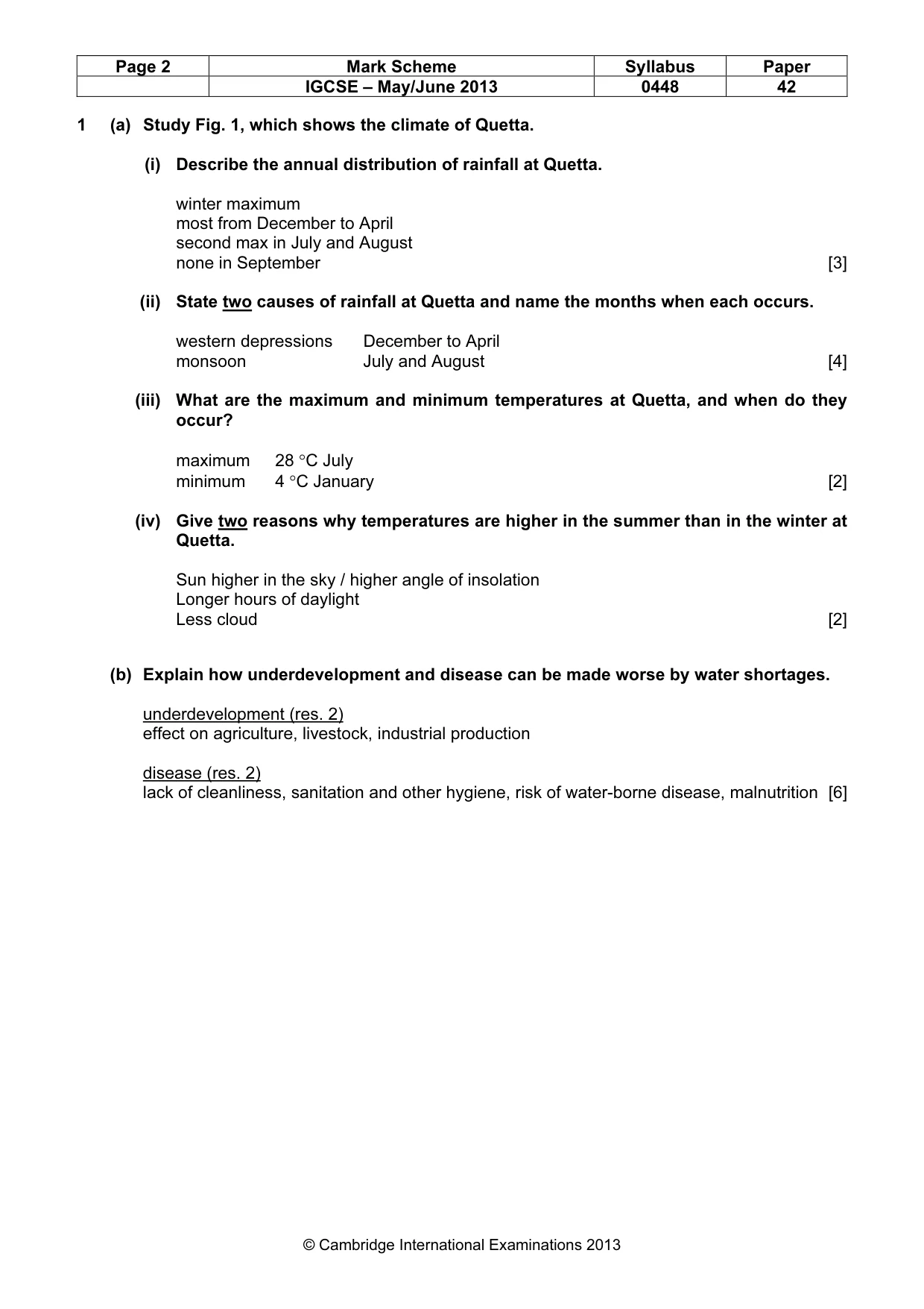 Mark scheme, page 3 of 10