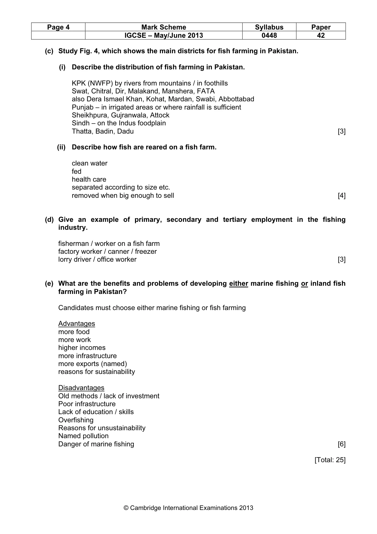 Mark scheme, page 5 of 10