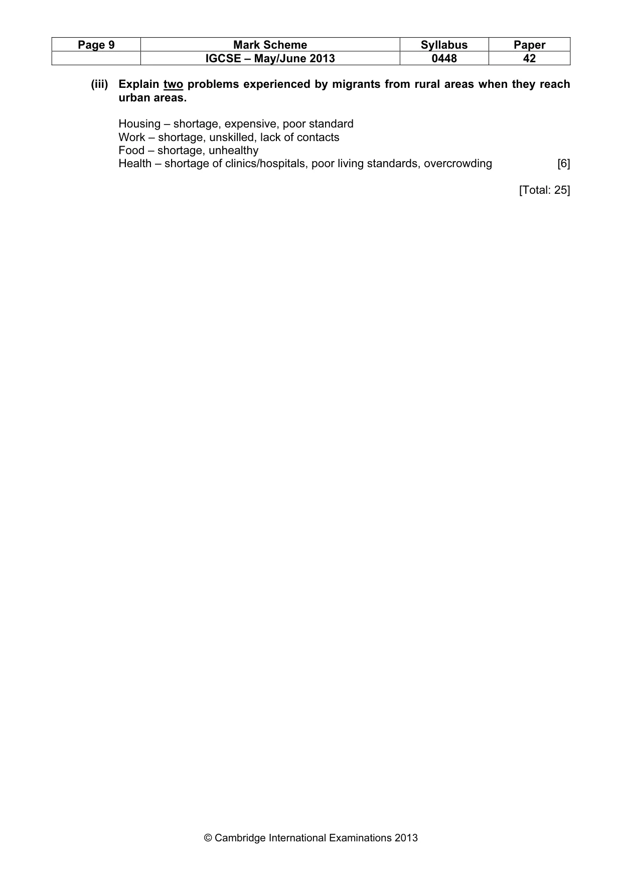 Mark scheme, page 10 of 10
