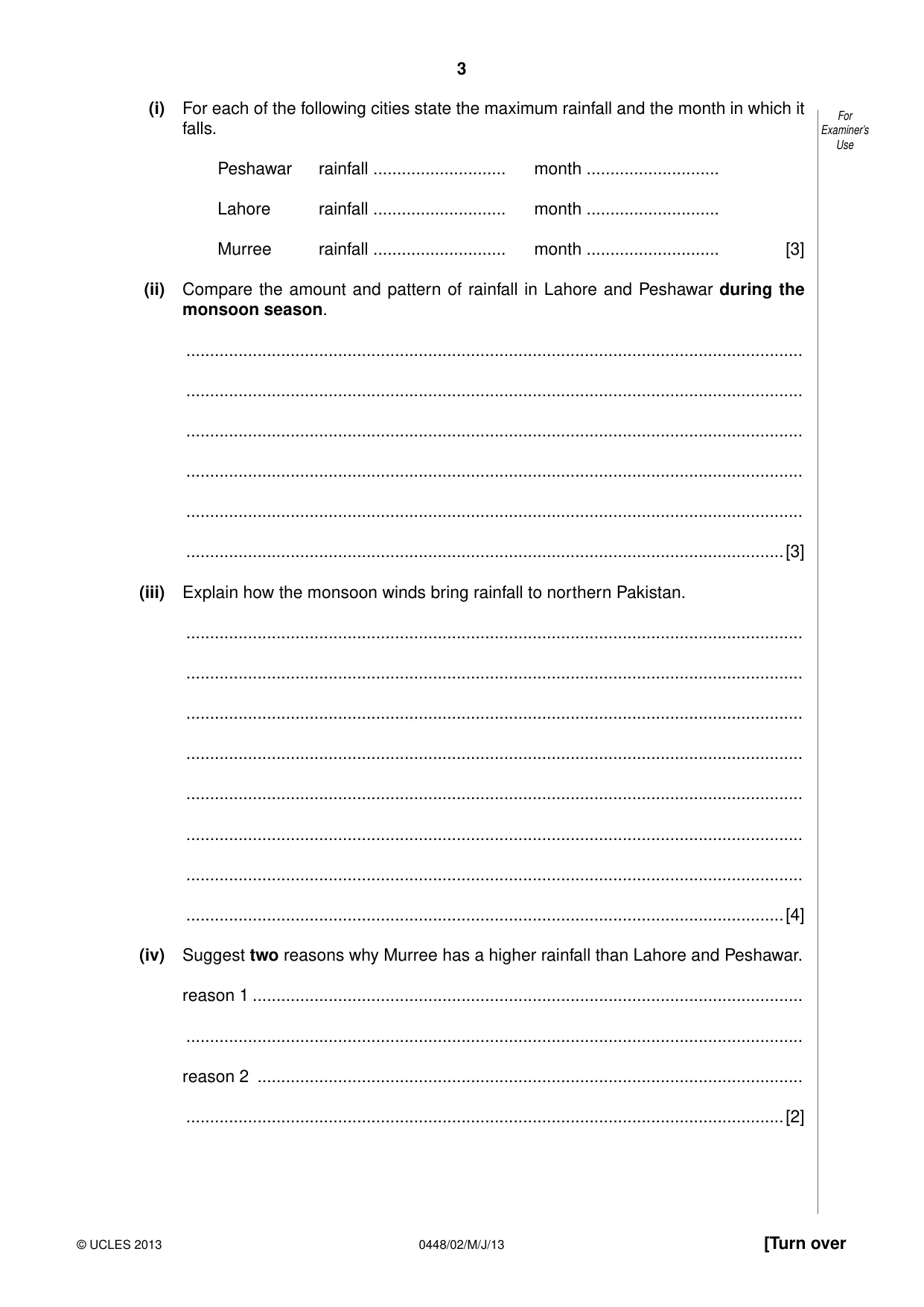 Cambridge IGCSE Pakistan Studies 0448 2013 May/June Paper 2 · Variant 1 question paper, page 4 of 25