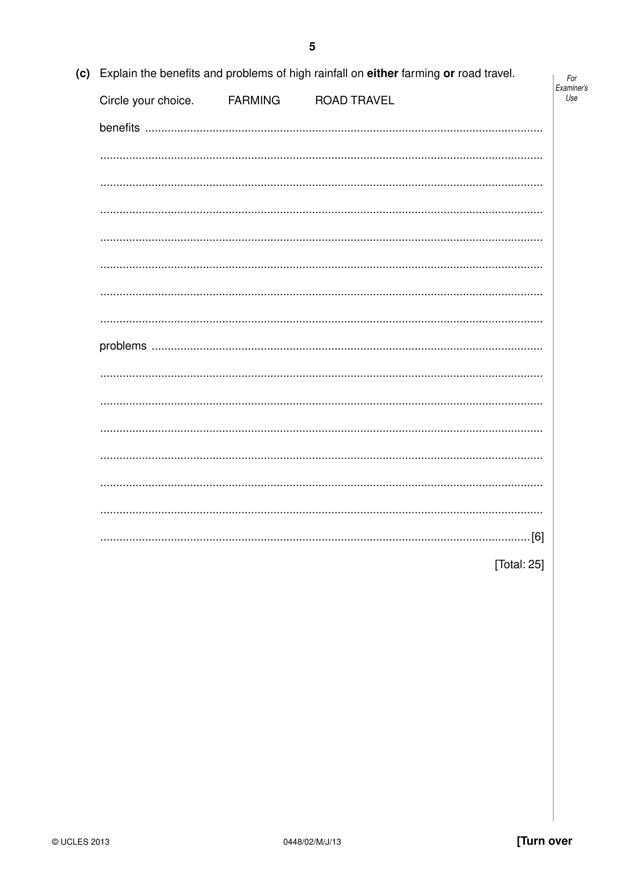 Cambridge IGCSE Pakistan Studies 0448 2013 May/June Paper 2 · Variant 1 question paper, page 6 of 25