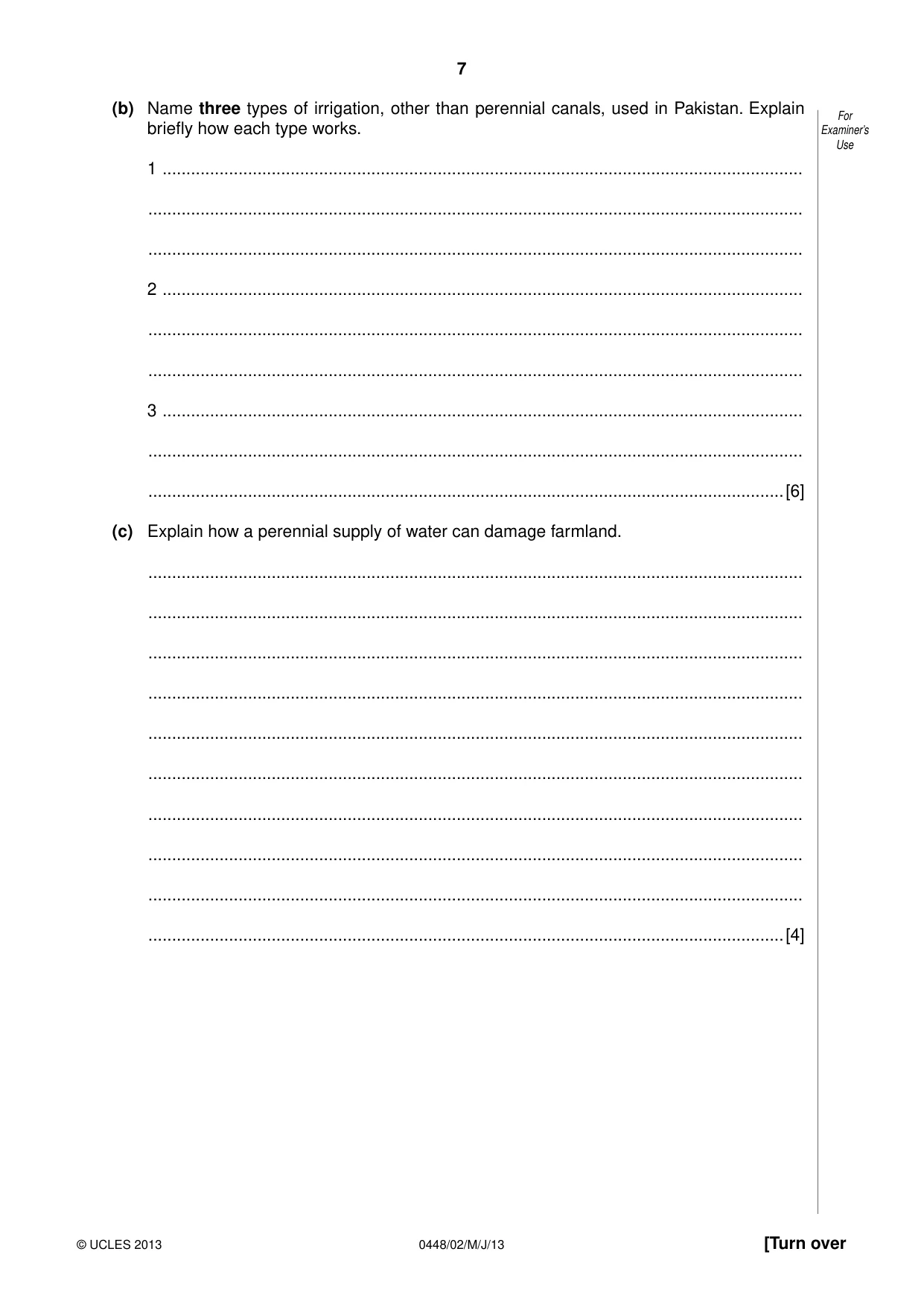 Cambridge IGCSE Pakistan Studies 0448 2013 May/June Paper 2 · Variant 1 question paper, page 8 of 25