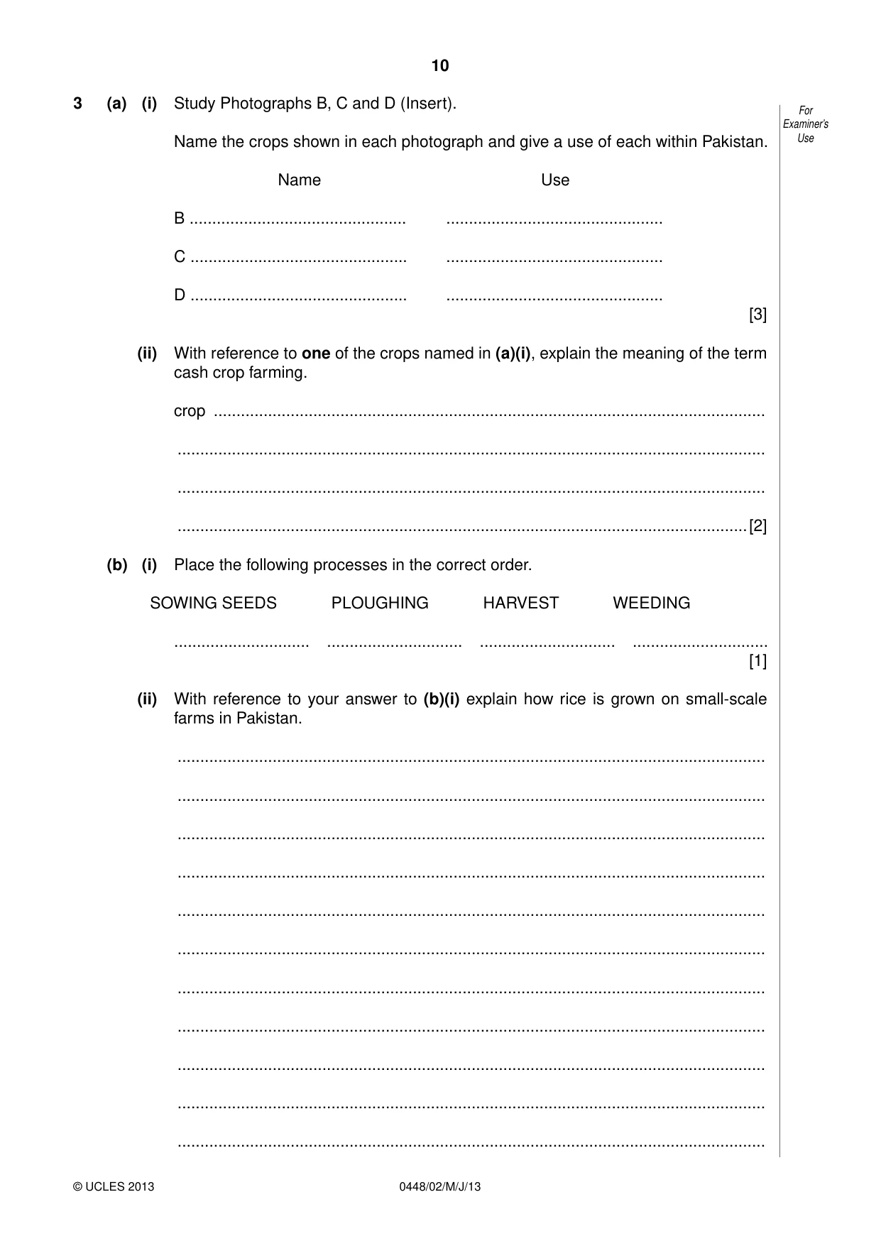 Cambridge IGCSE Pakistan Studies 0448 2013 May/June Paper 2 · Variant 1 question paper, page 11 of 25