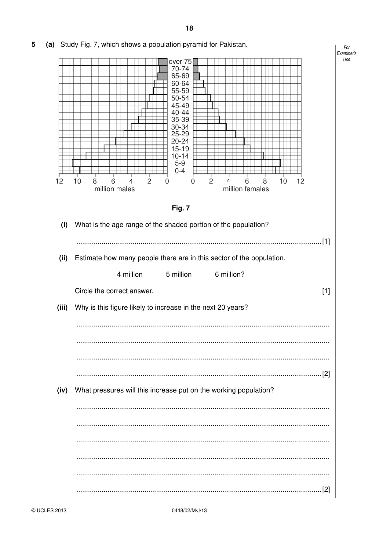 Cambridge IGCSE Pakistan Studies 0448 2013 May/June Paper 2 · Variant 1 question paper, page 19 of 25