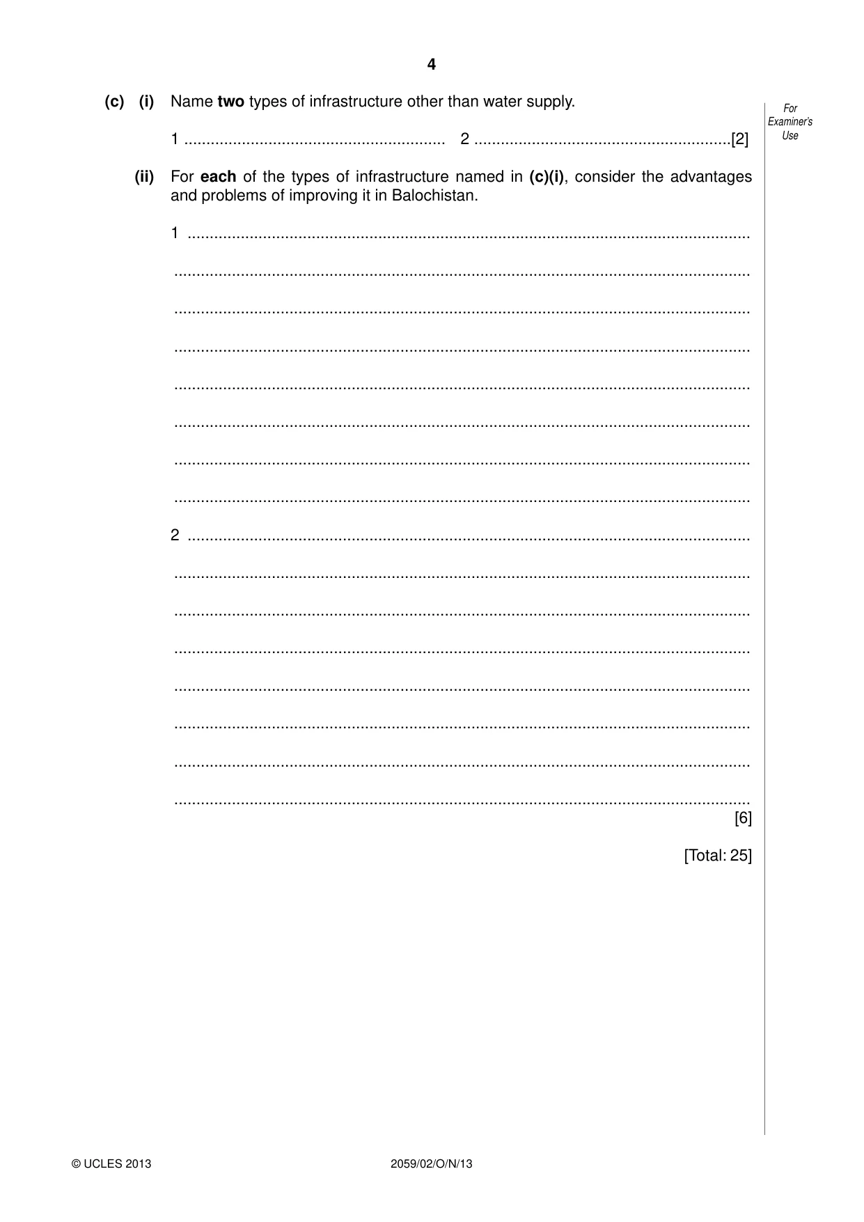 Cambridge IGCSE Pakistan Studies 0448 2013 May/June Paper 4 · Variant 2 question paper, page 5 of 21