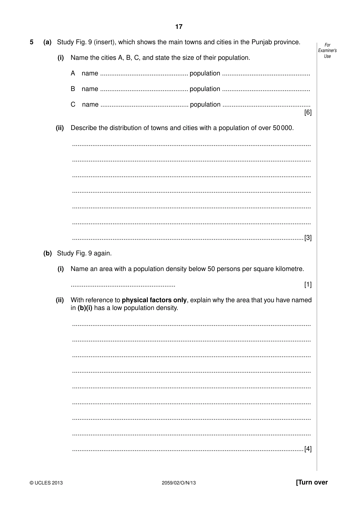 Cambridge IGCSE Pakistan Studies 0448 2013 May/June Paper 4 · Variant 2 question paper, page 18 of 21