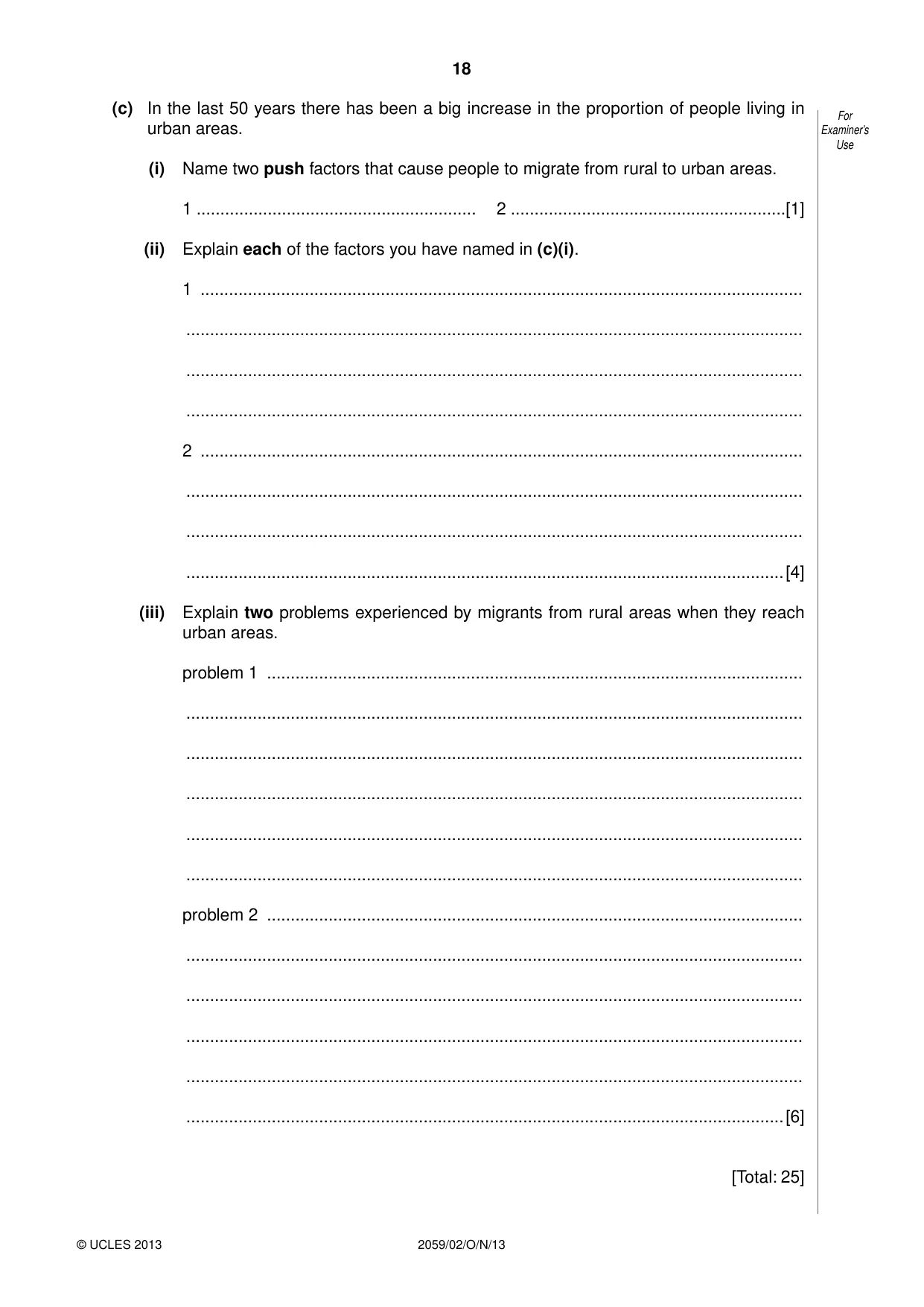 Cambridge IGCSE Pakistan Studies 0448 2013 May/June Paper 4 · Variant 2 question paper, page 19 of 21