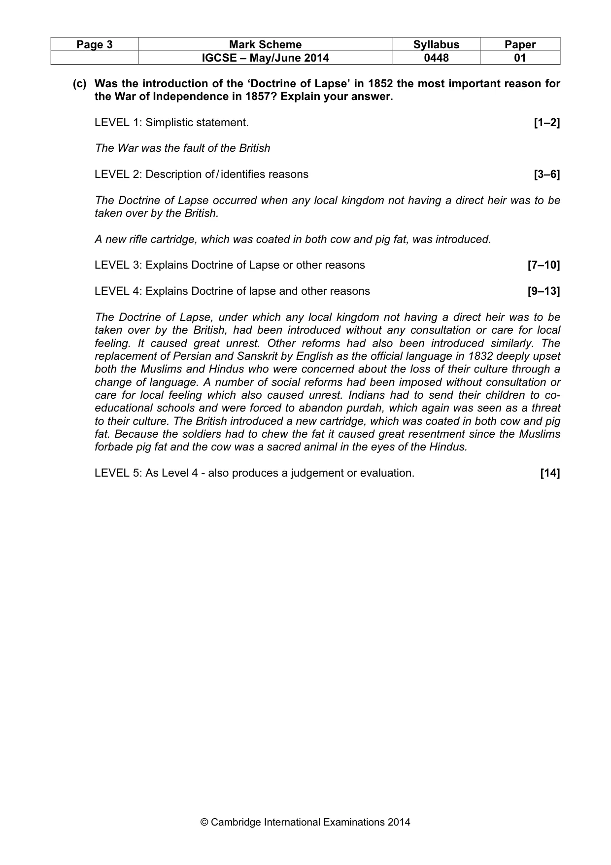 Mark scheme, page 3 of 11