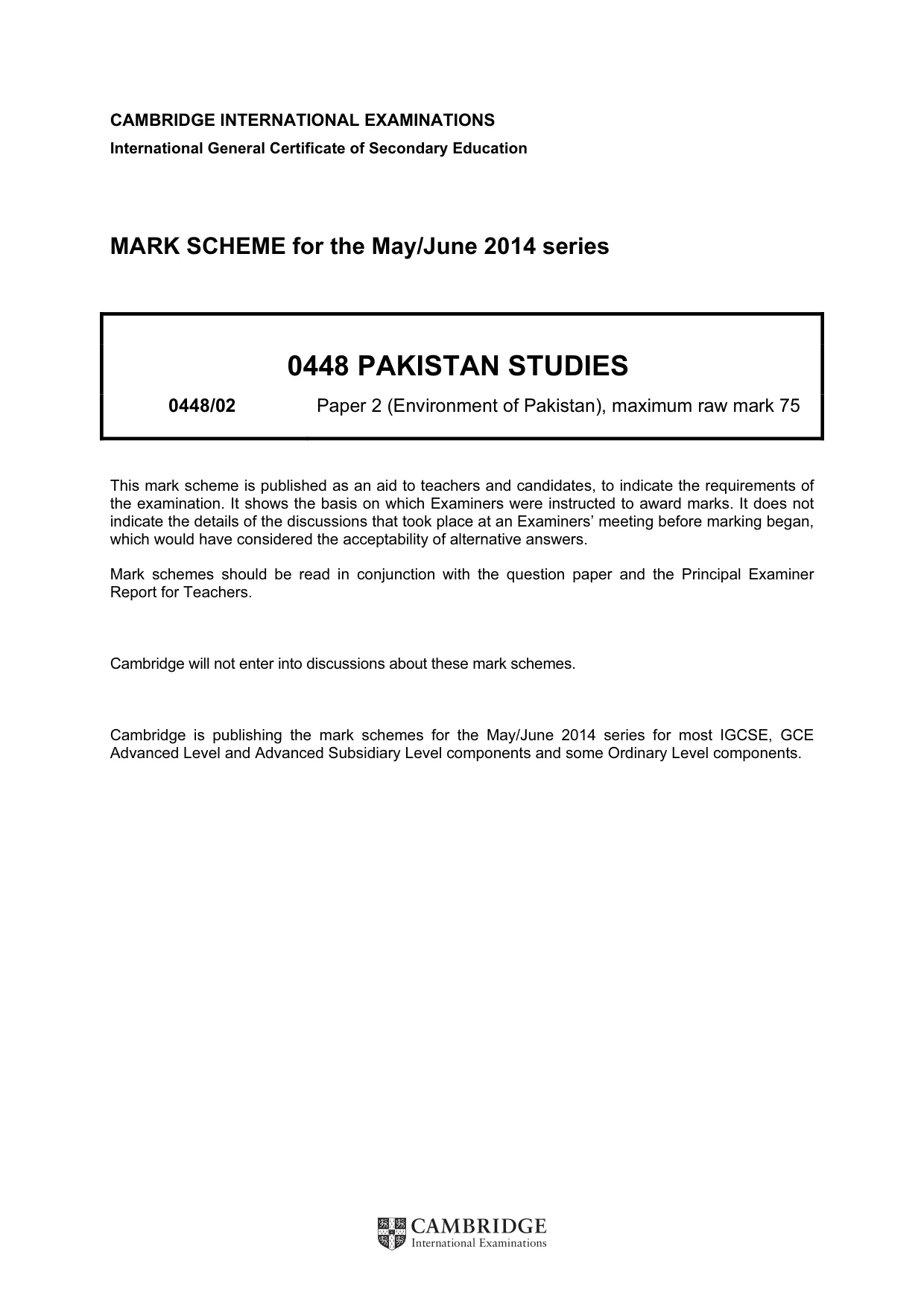 Mark scheme, page 1 of 11