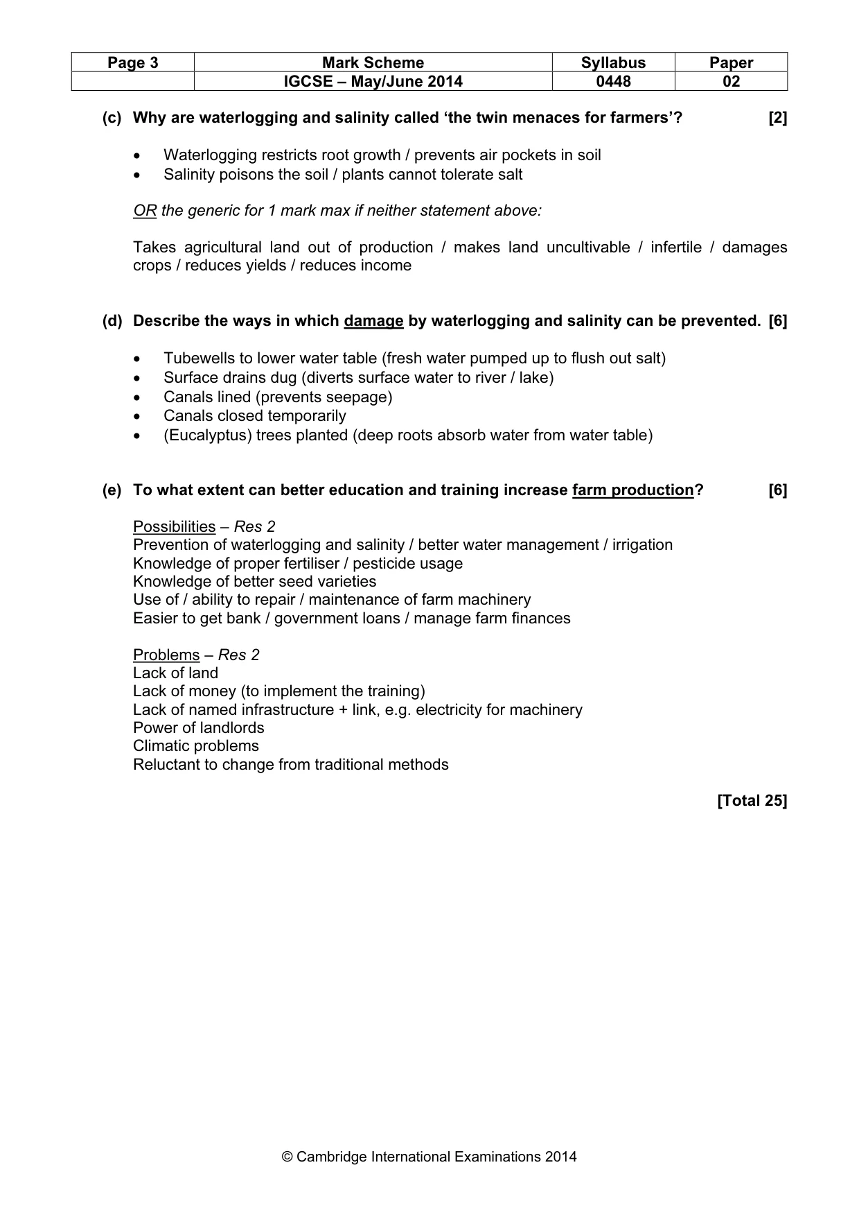 Mark scheme, page 3 of 11