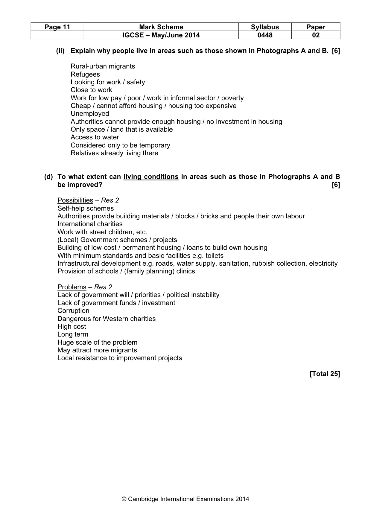 Mark scheme, page 11 of 11