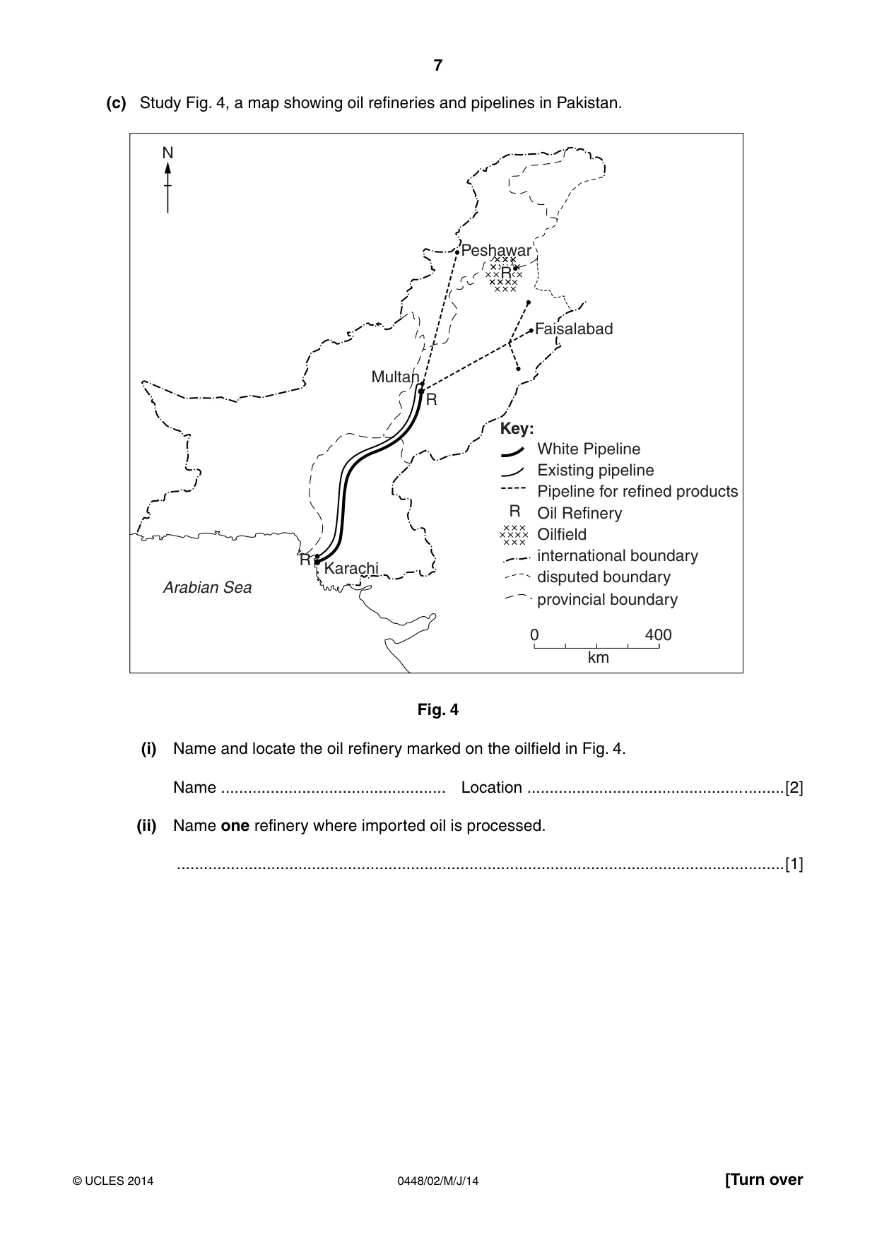 Cambridge IGCSE Pakistan Studies 0448 2014 May/June Paper 2 · Variant 1 question paper, page 7 of 20