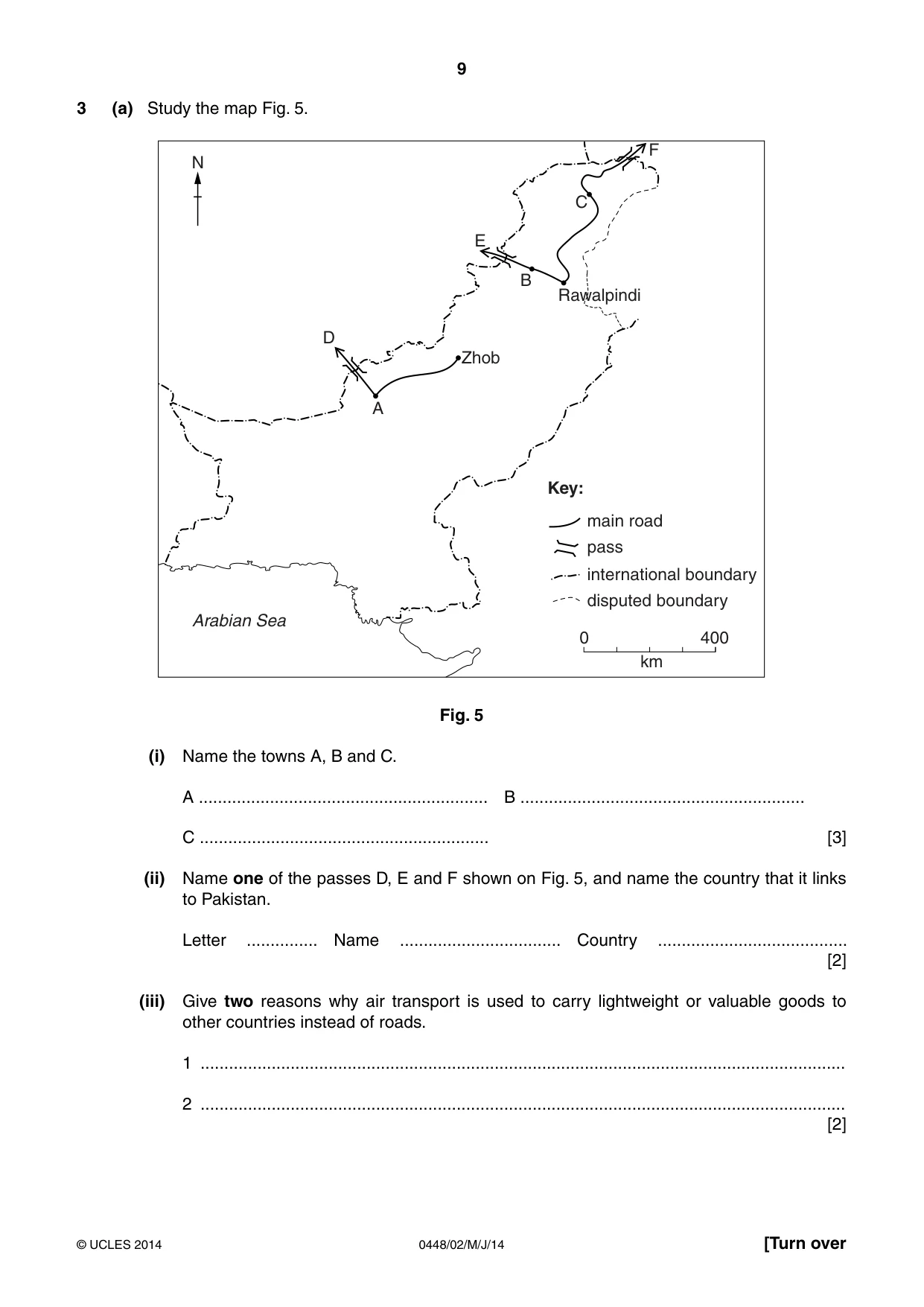 Cambridge IGCSE Pakistan Studies 0448 2014 May/June Paper 2 · Variant 1 question paper, page 9 of 20