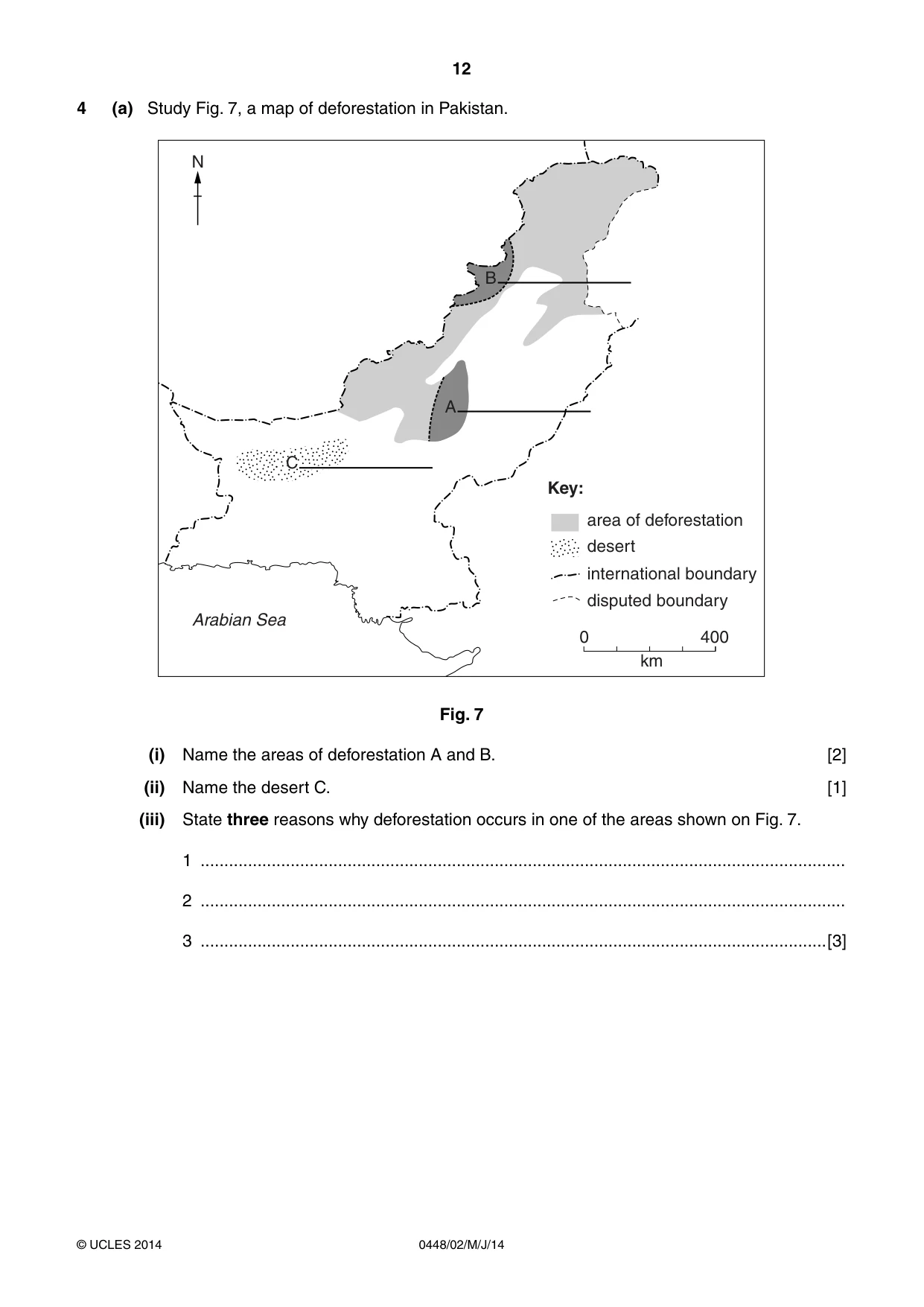 Cambridge IGCSE Pakistan Studies 0448 2014 May/June Paper 2 · Variant 1 question paper, page 12 of 20