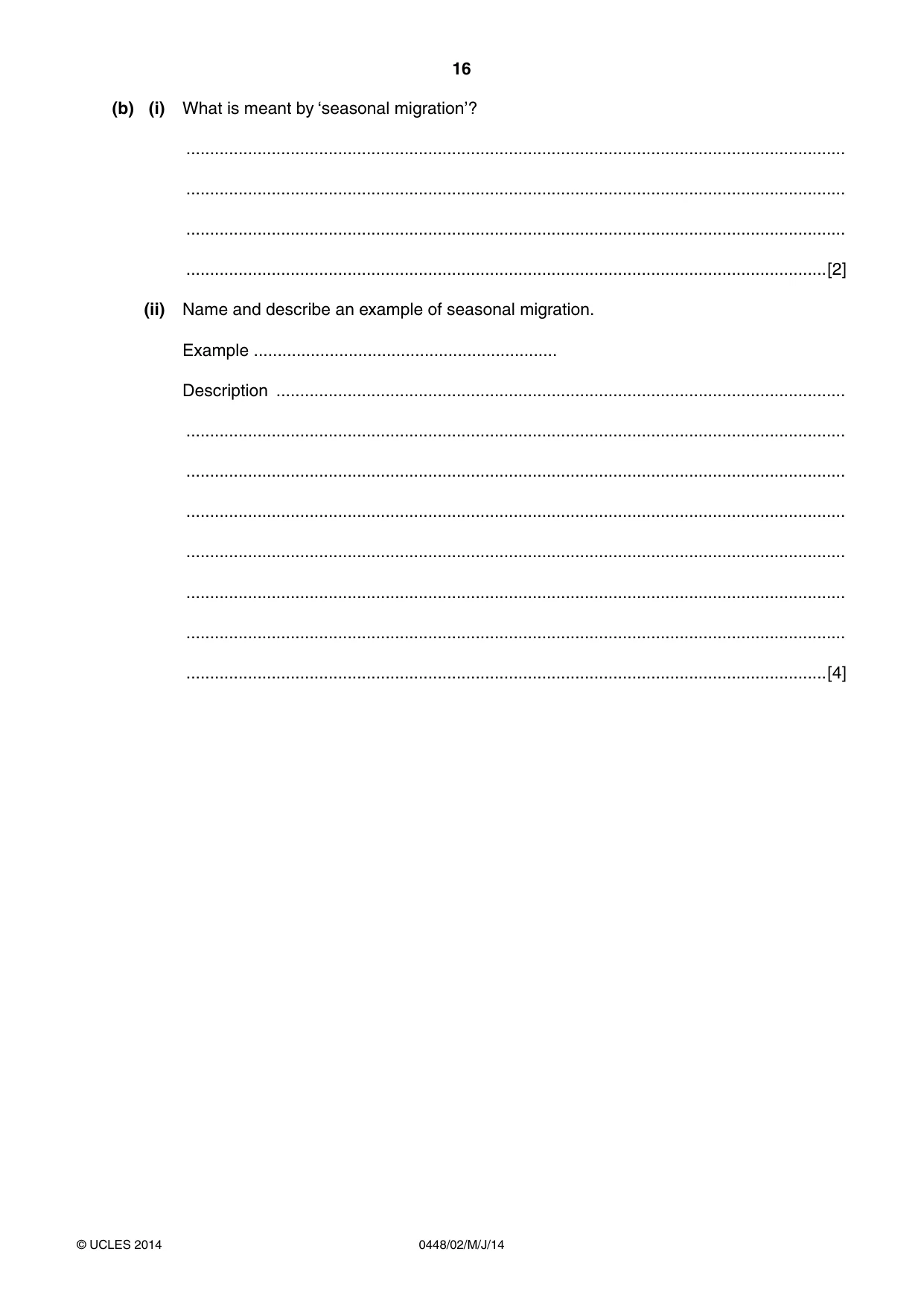 Cambridge IGCSE Pakistan Studies 0448 2014 May/June Paper 2 · Variant 1 question paper, page 16 of 20
