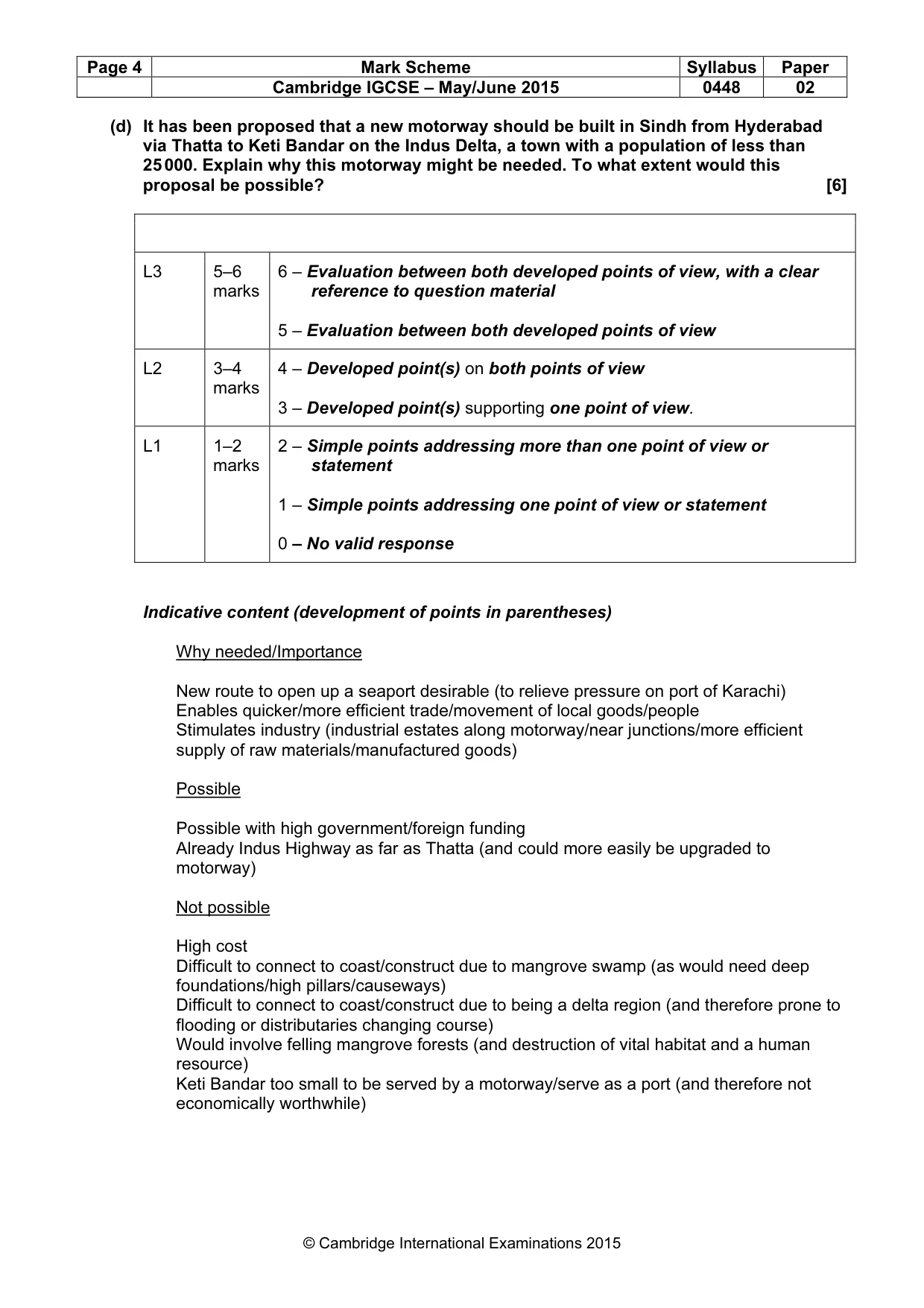 Mark scheme, page 4 of 18