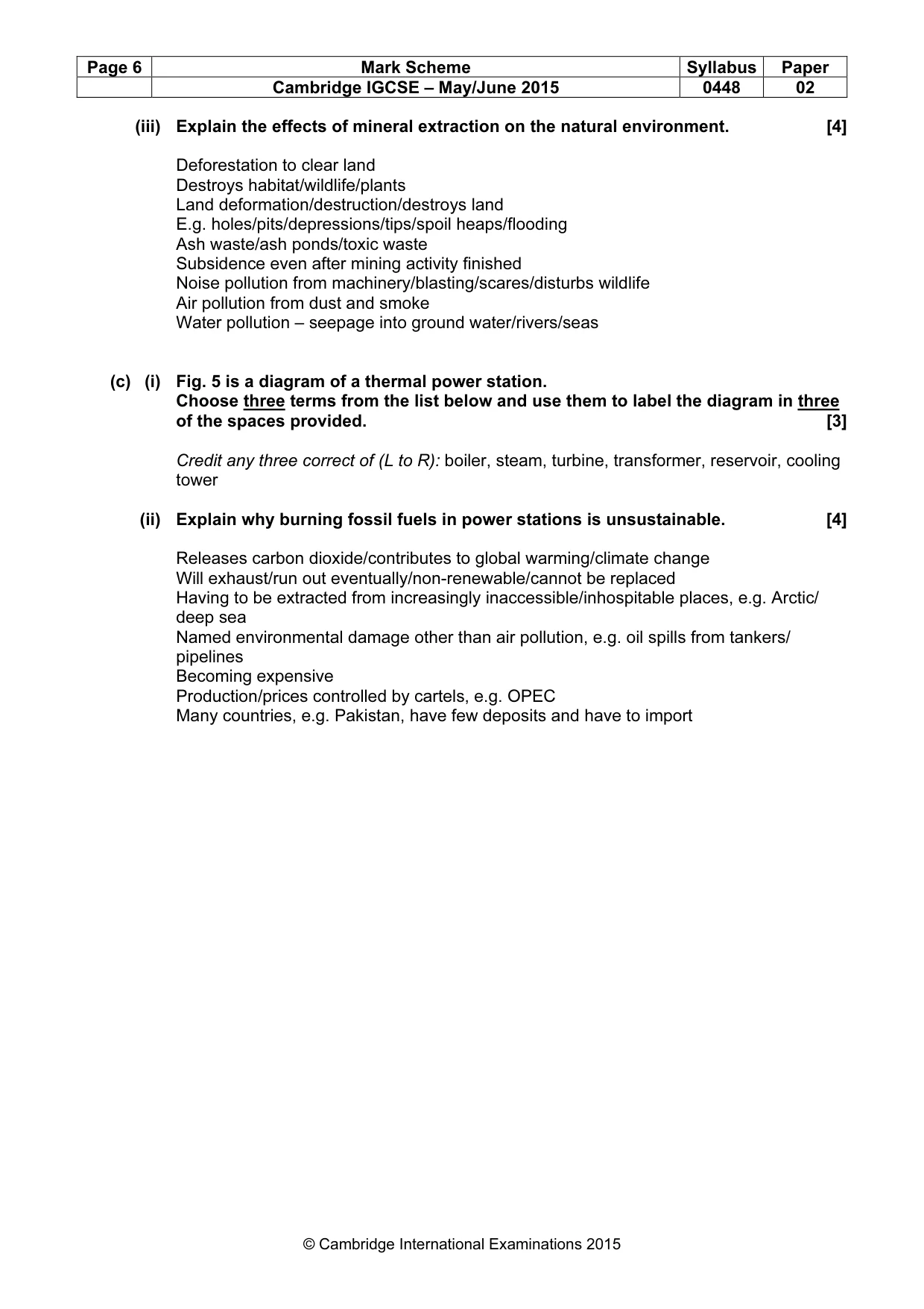 Mark scheme, page 6 of 18