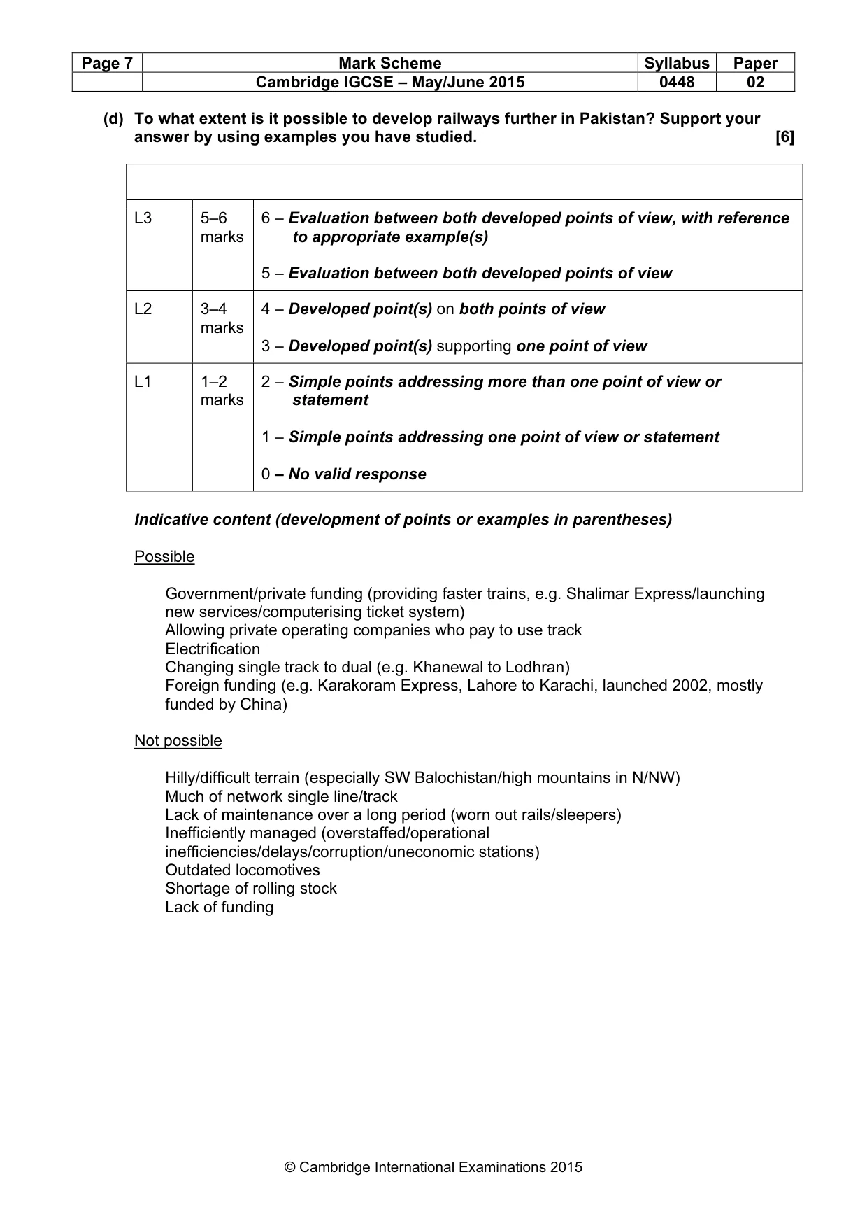 Mark scheme, page 7 of 18