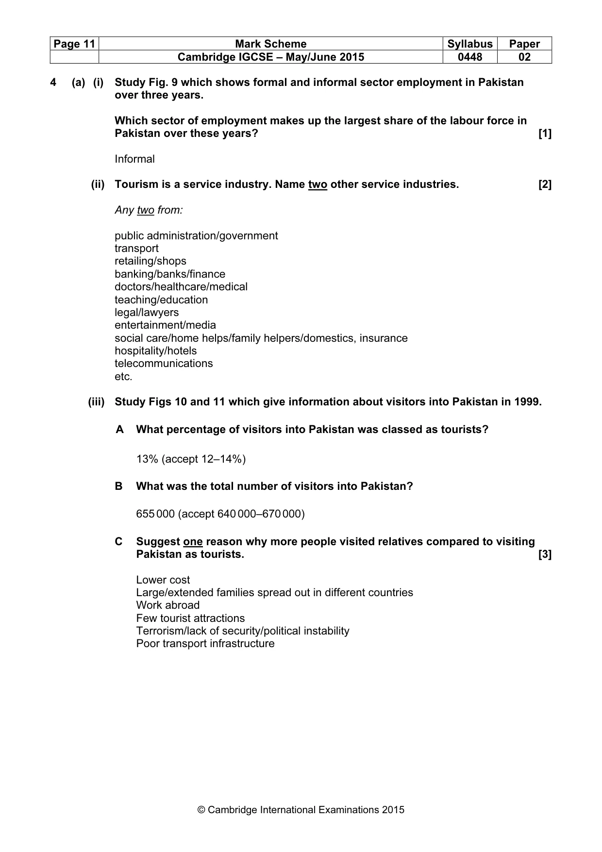 Mark scheme, page 11 of 18