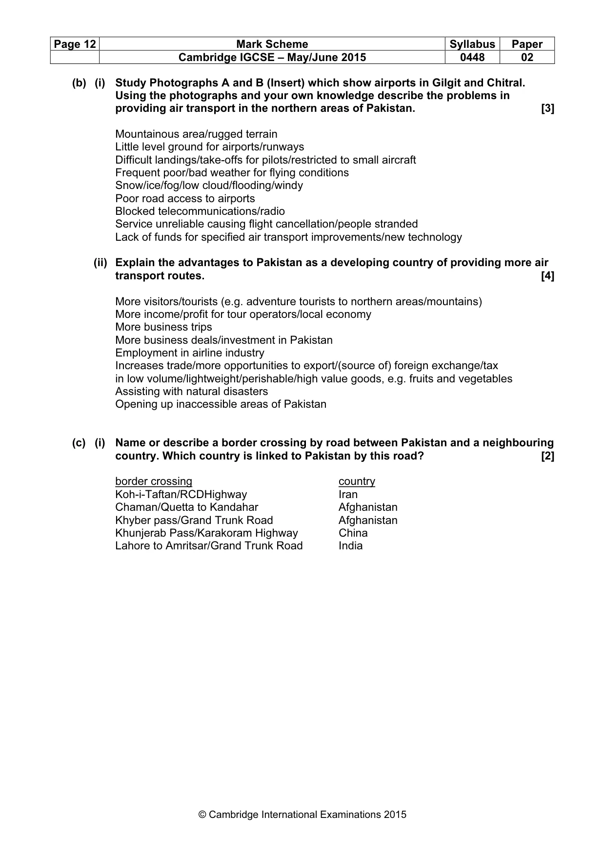 Mark scheme, page 12 of 18
