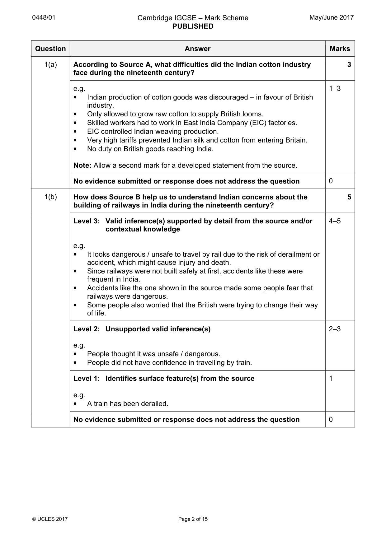 Mark scheme, page 2 of 15