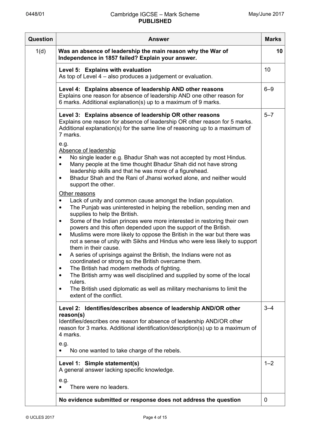 Mark scheme, page 4 of 15