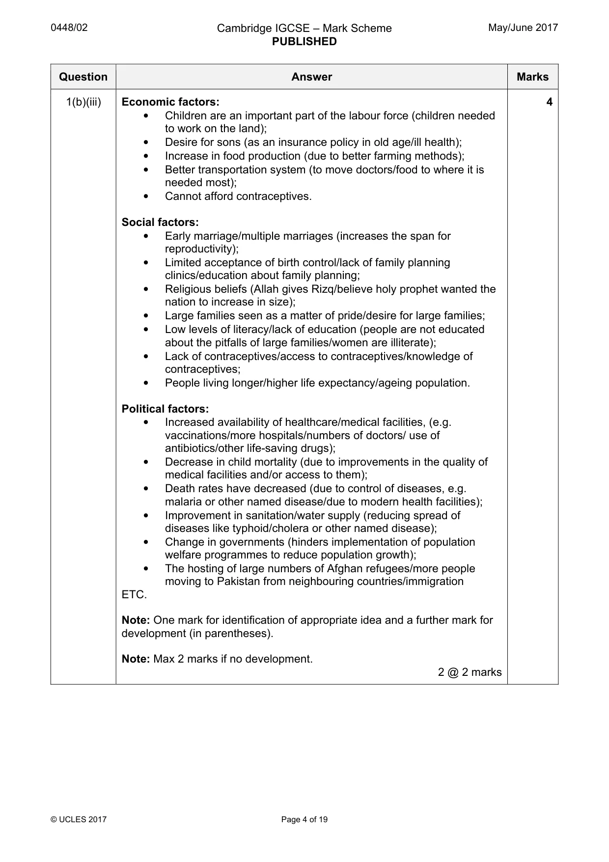 Mark scheme, page 4 of 19