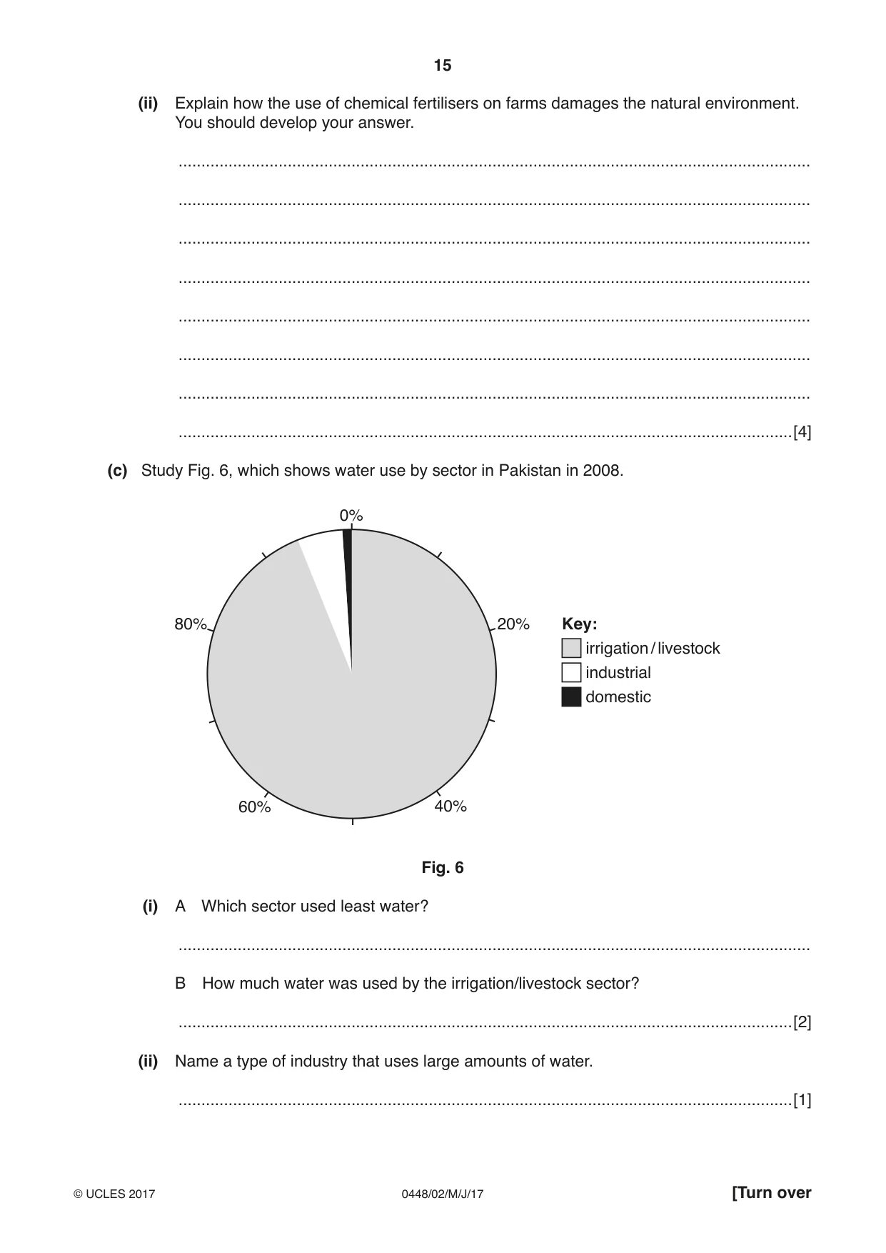 Cambridge IGCSE Pakistan Studies 0448 2017 May/June Paper 2 · Variant 1 question paper, page 15 of 24