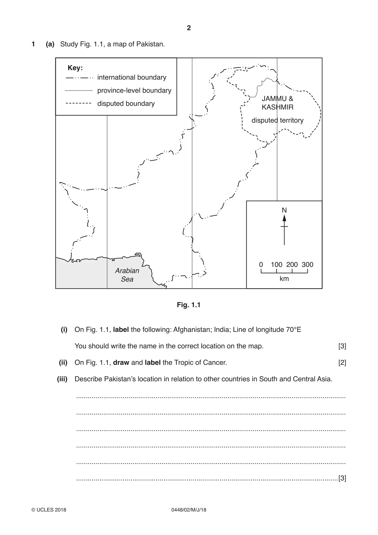 Cambridge IGCSE Pakistan Studies 0448 2018 May/June Paper 2 · Variant 0 question paper, page 2 of 24