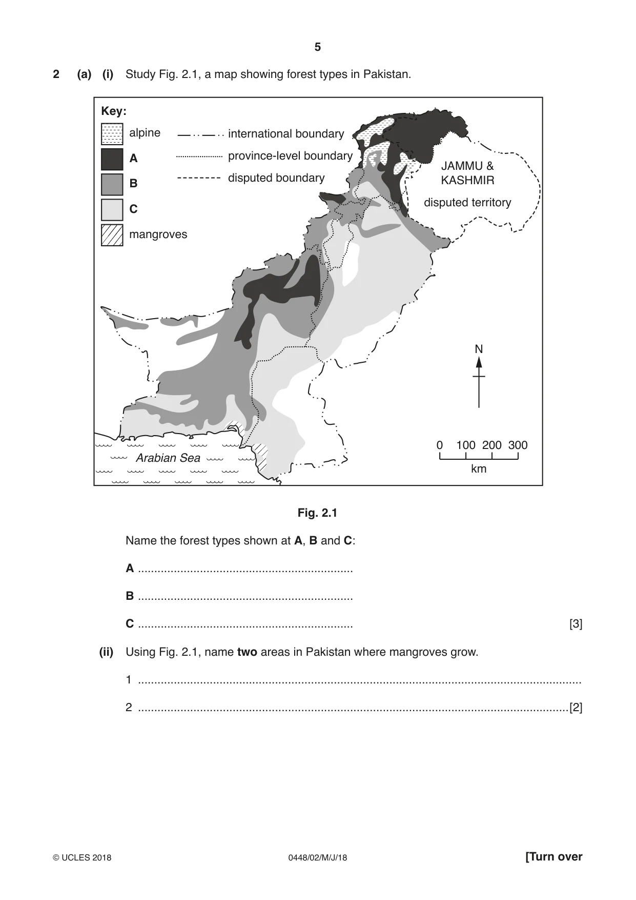 Cambridge IGCSE Pakistan Studies 0448 2018 May/June Paper 2 · Variant 0 question paper, page 5 of 24