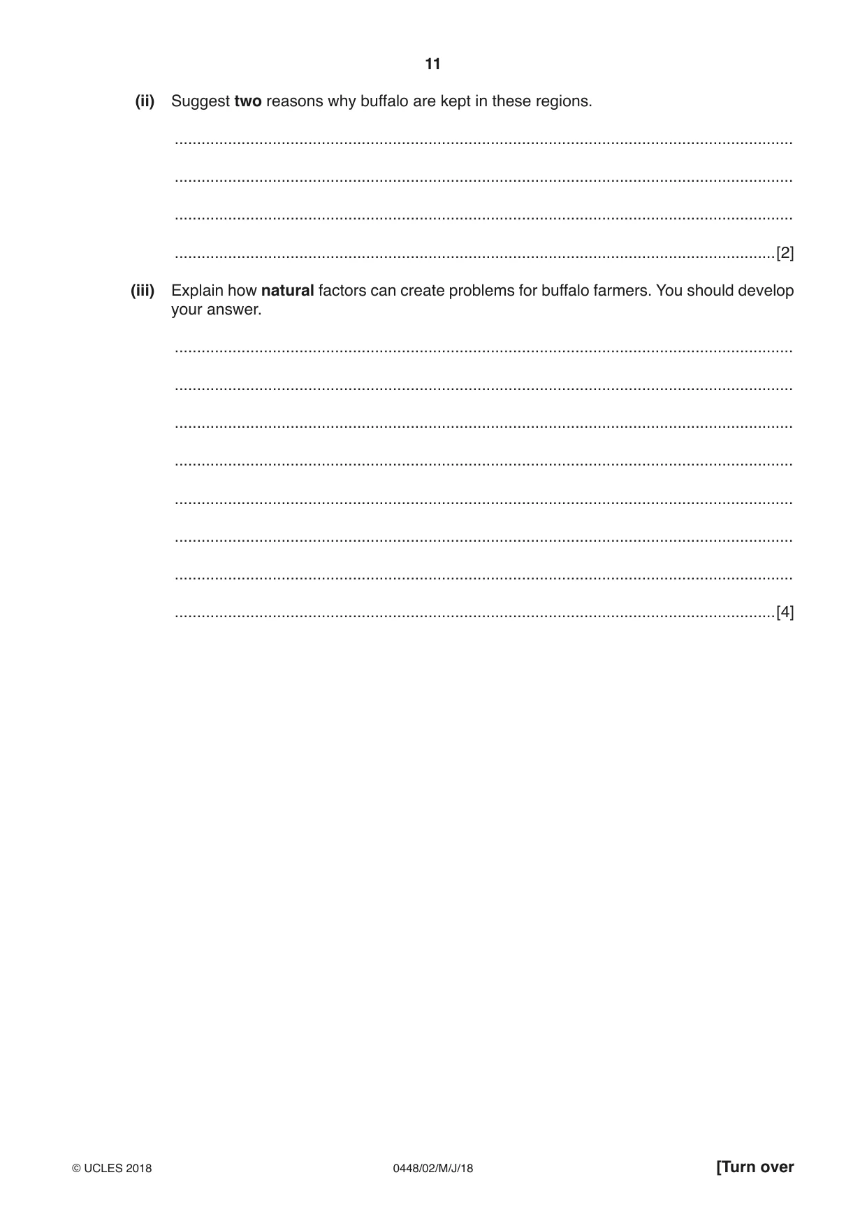 Cambridge IGCSE Pakistan Studies 0448 2018 May/June Paper 2 · Variant 0 question paper, page 11 of 24