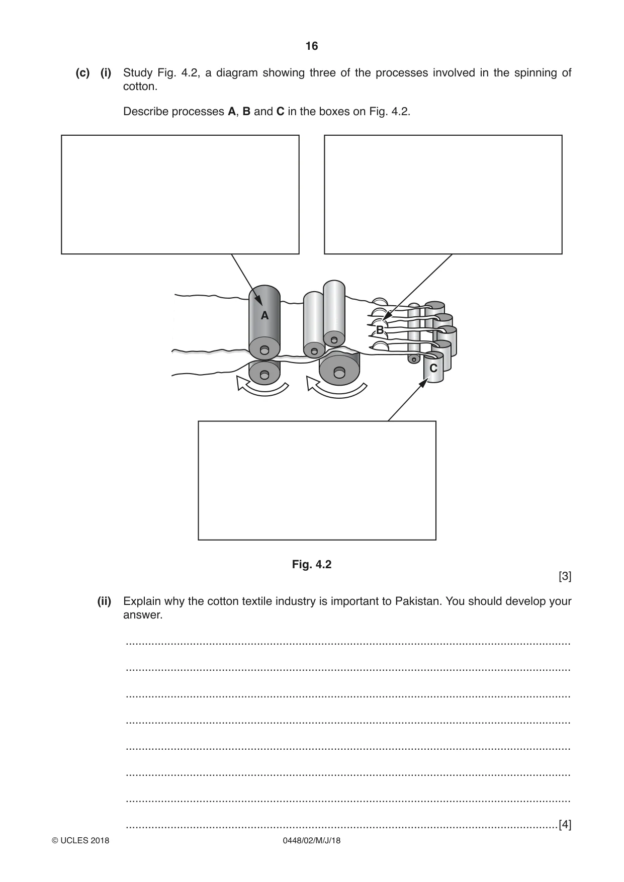 Cambridge IGCSE Pakistan Studies 0448 2018 May/June Paper 2 · Variant 0 question paper, page 16 of 24