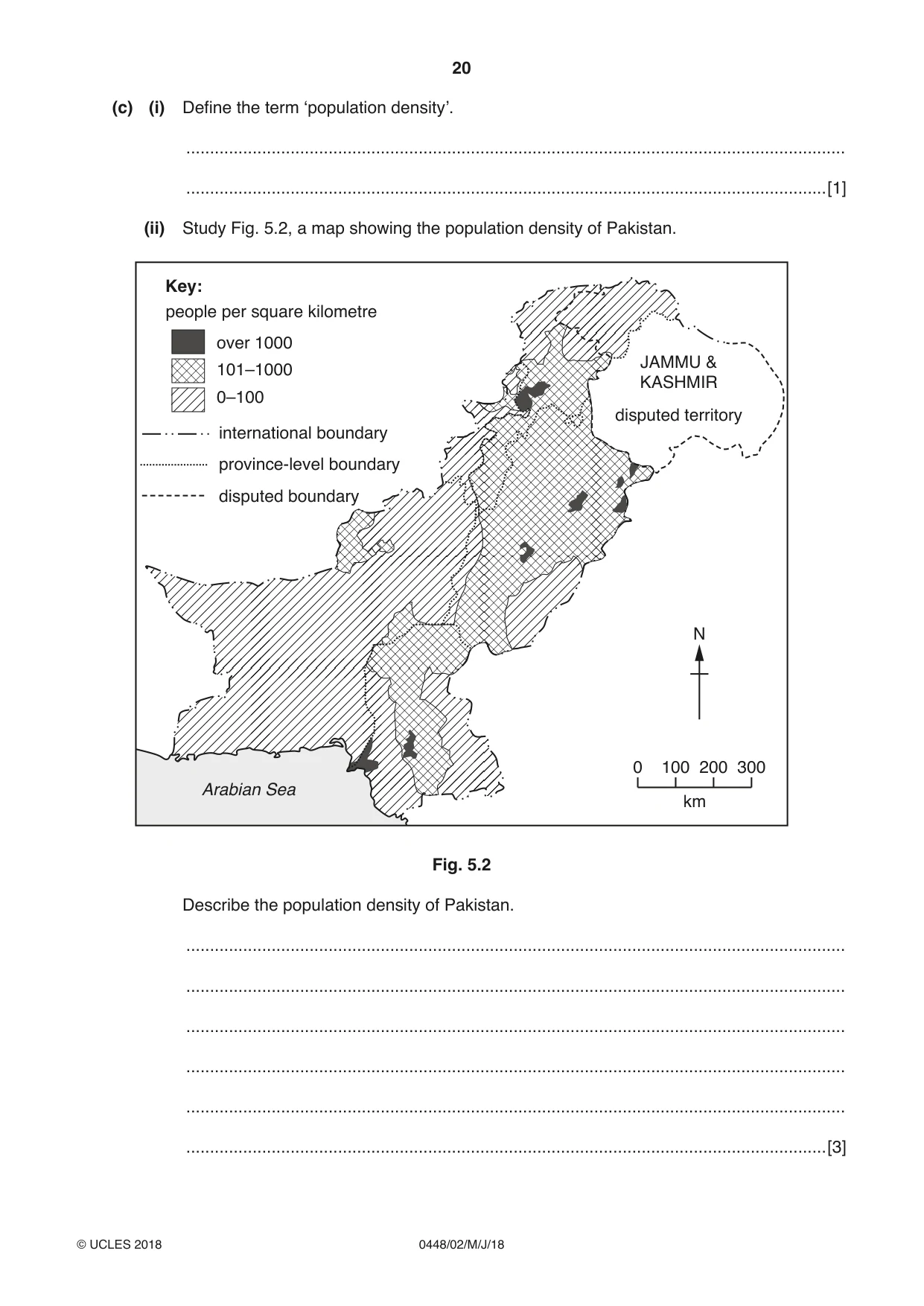 Cambridge IGCSE Pakistan Studies 0448 2018 May/June Paper 2 · Variant 0 question paper, page 20 of 24